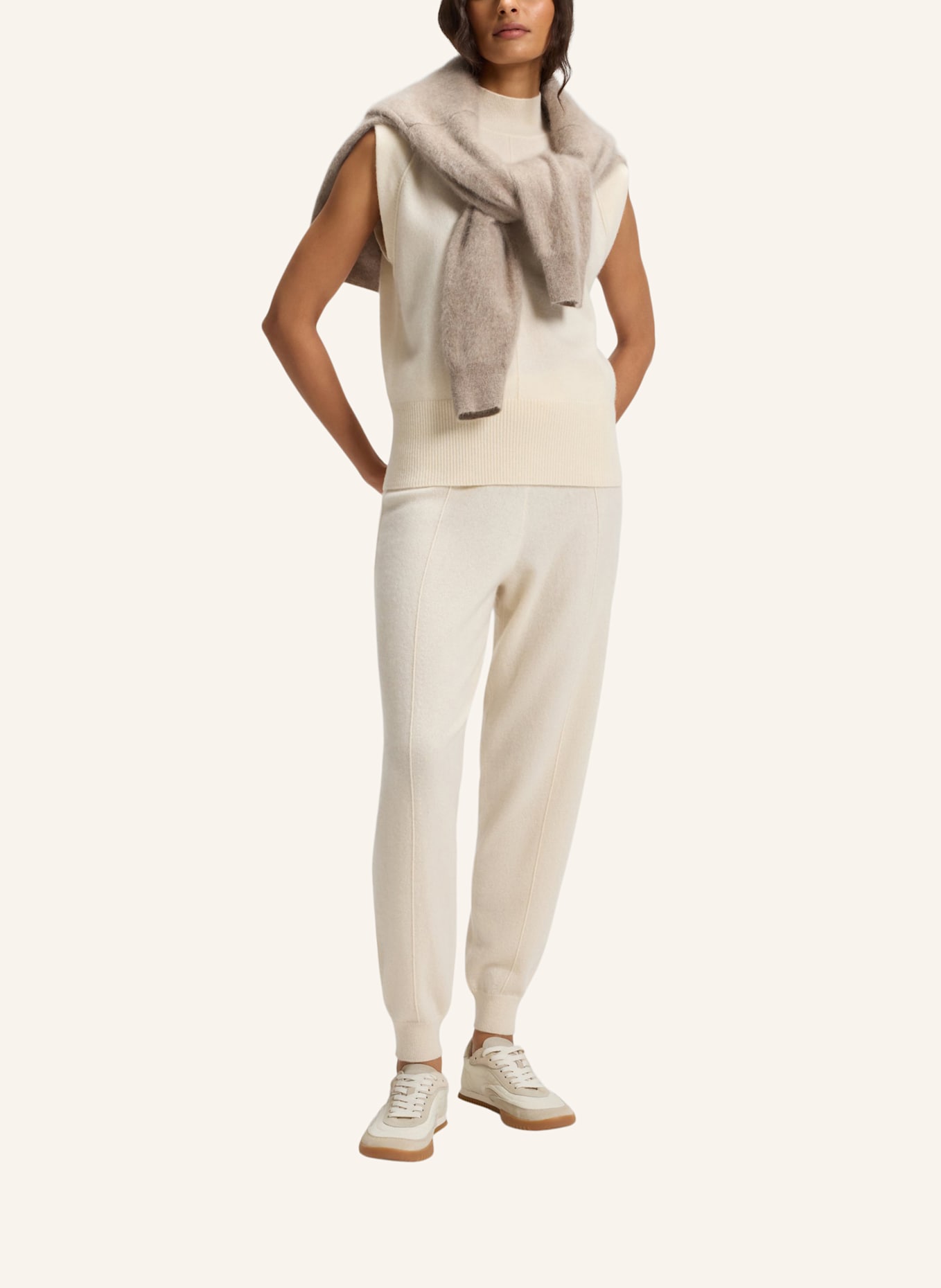 BOSS Cashmere-Pullunder FUTRANI: WEISS