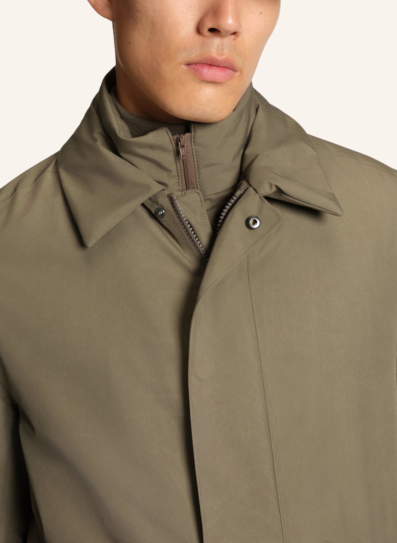 BOSS Klassischer Mantel P-JARED-PAD-GORE254F Regular Fit: BRAUN