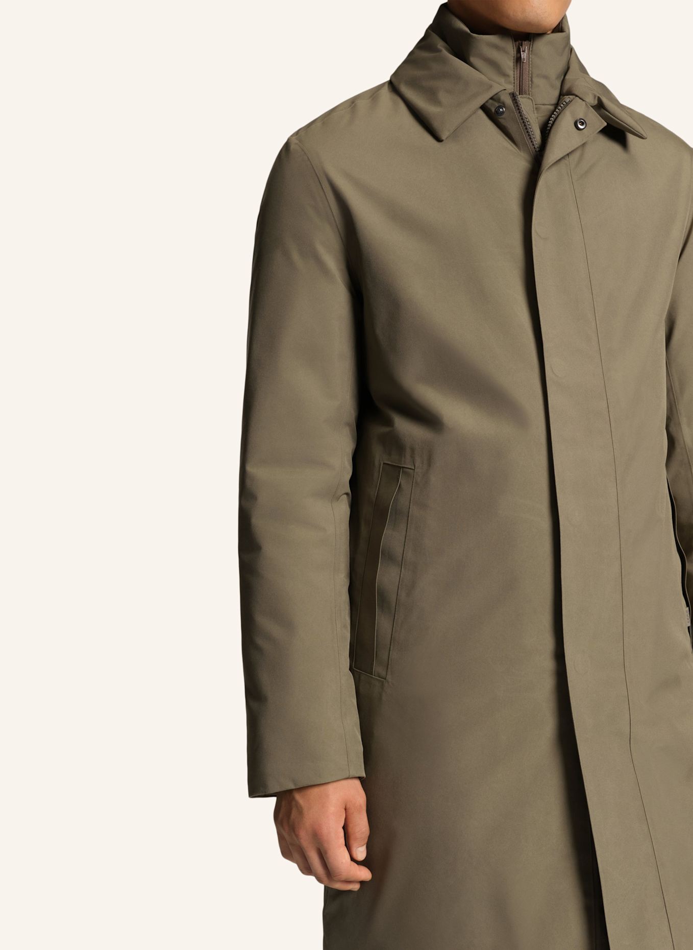 BOSS Klassischer Mantel P-JARED-PAD-GORE254F Regular Fit: BRAUN