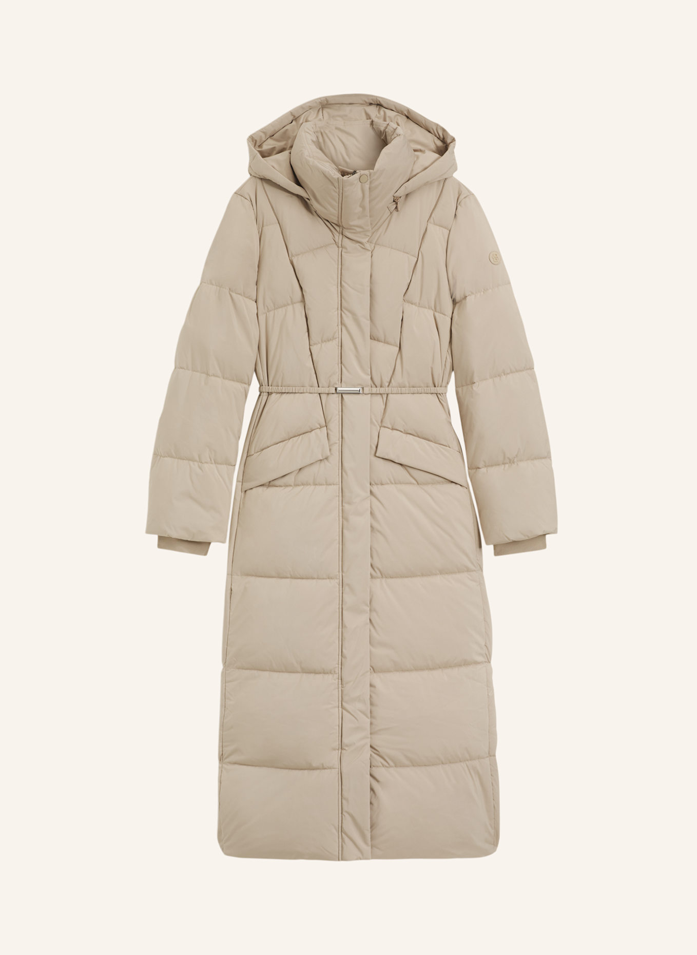 BOSS Steppmantel PAMAXI mit abnehmbarer Kapuze: BEIGE