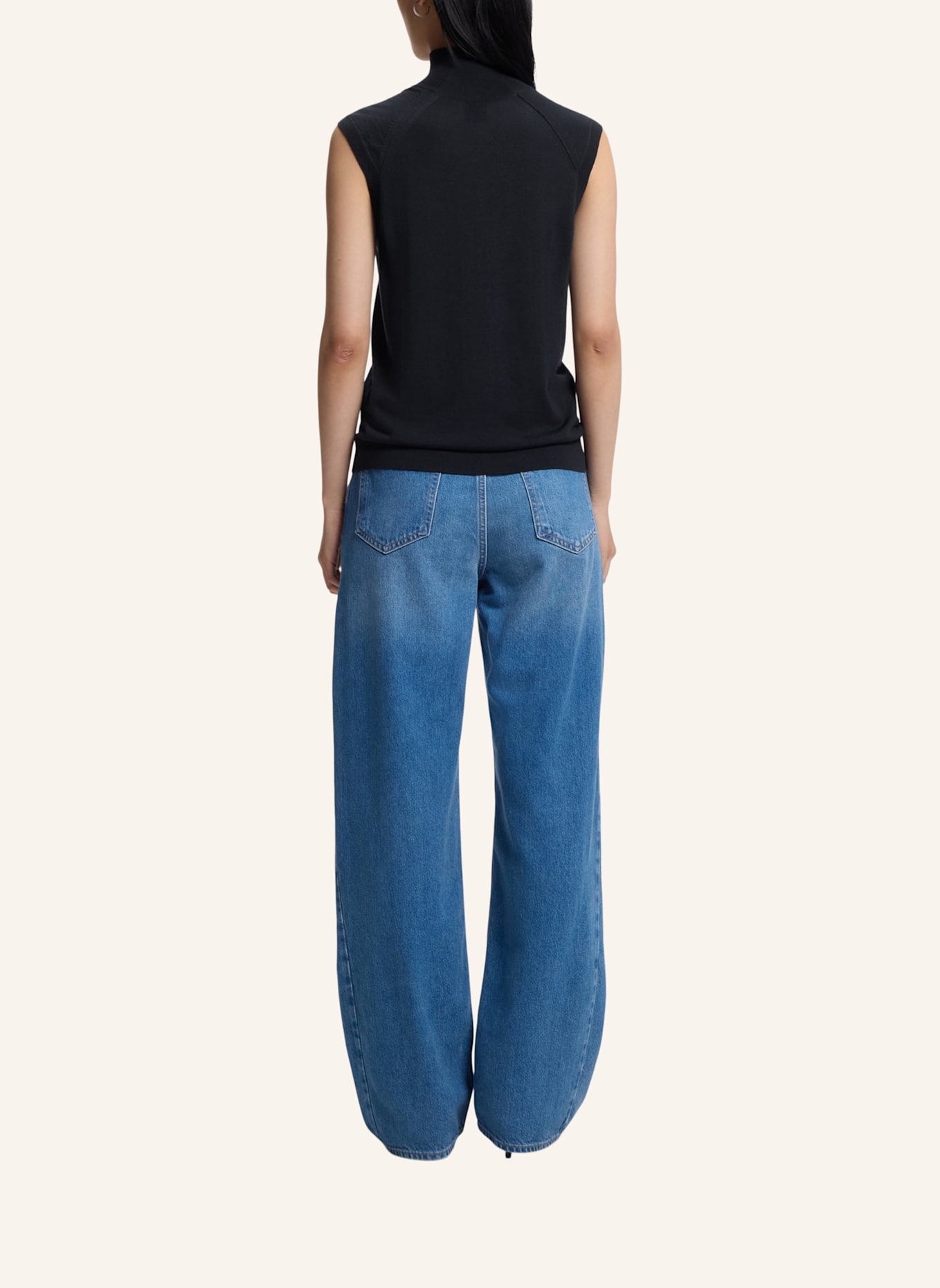 BOSS Stricktop FIPINI: DUNKELBLAU