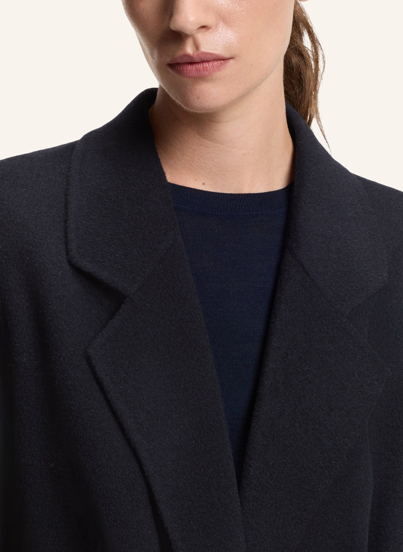 BOSS Klassischer Mantel COTAZ_DF Slim Fit: DUNKELBLAU