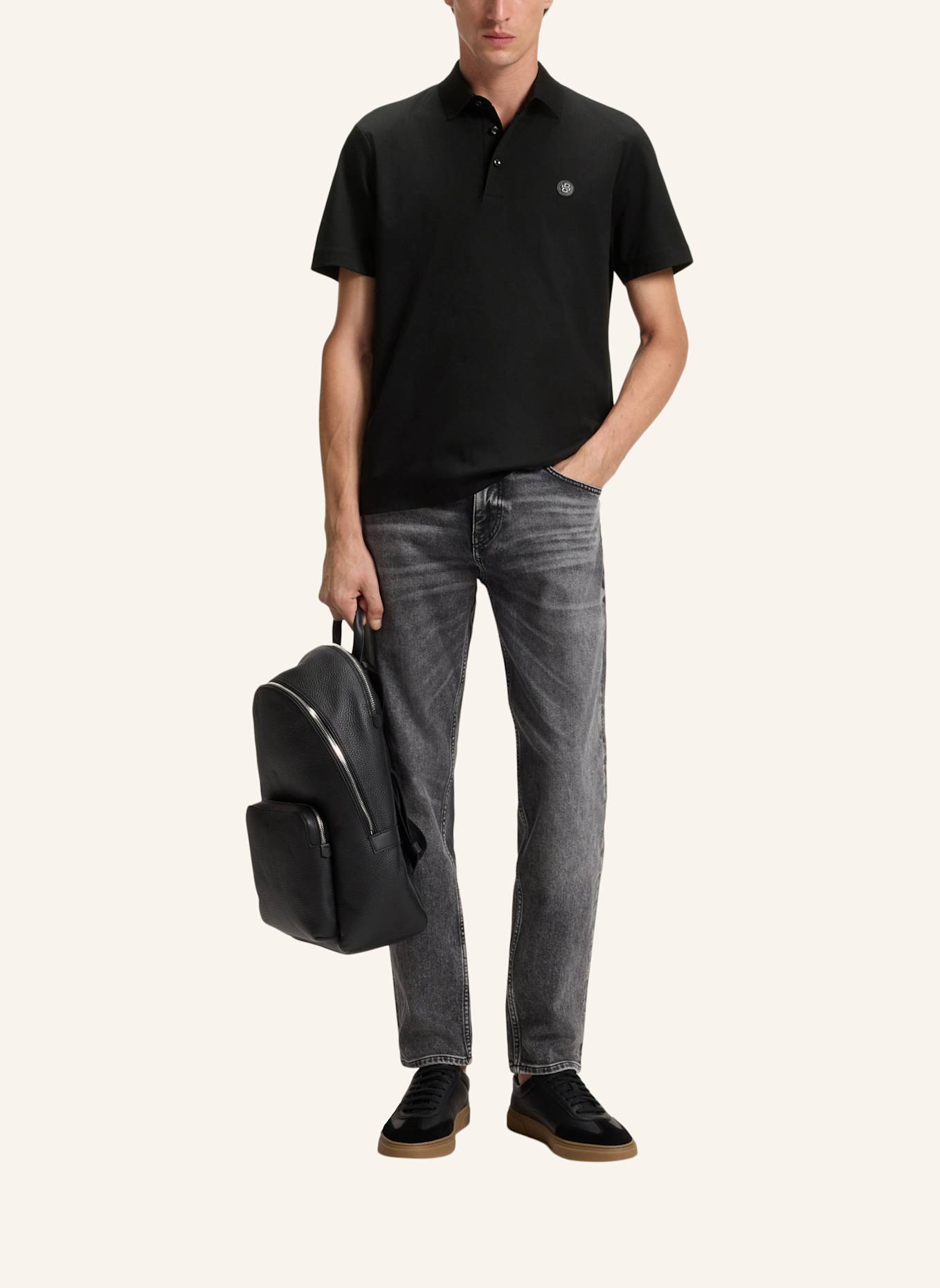 BOSS Jersey-Poloshirt PARRIS: SCHWARZ