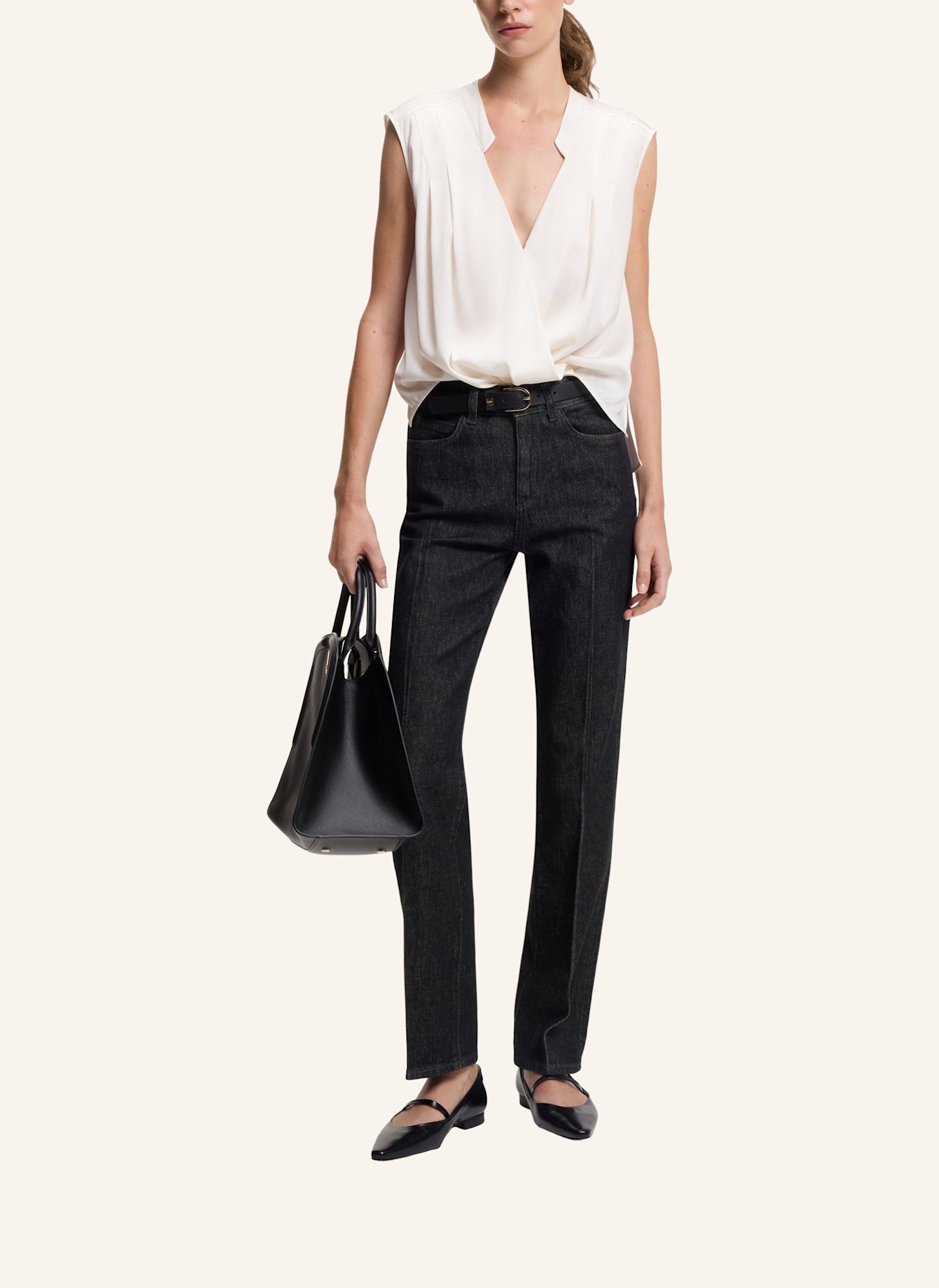 BOSS Business Bluse BASINA Regular Fit: WEISS