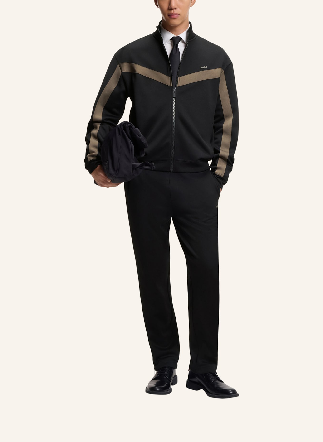 HUGO Casual Hose DOLOS Relaxed Fit: SCHWARZ