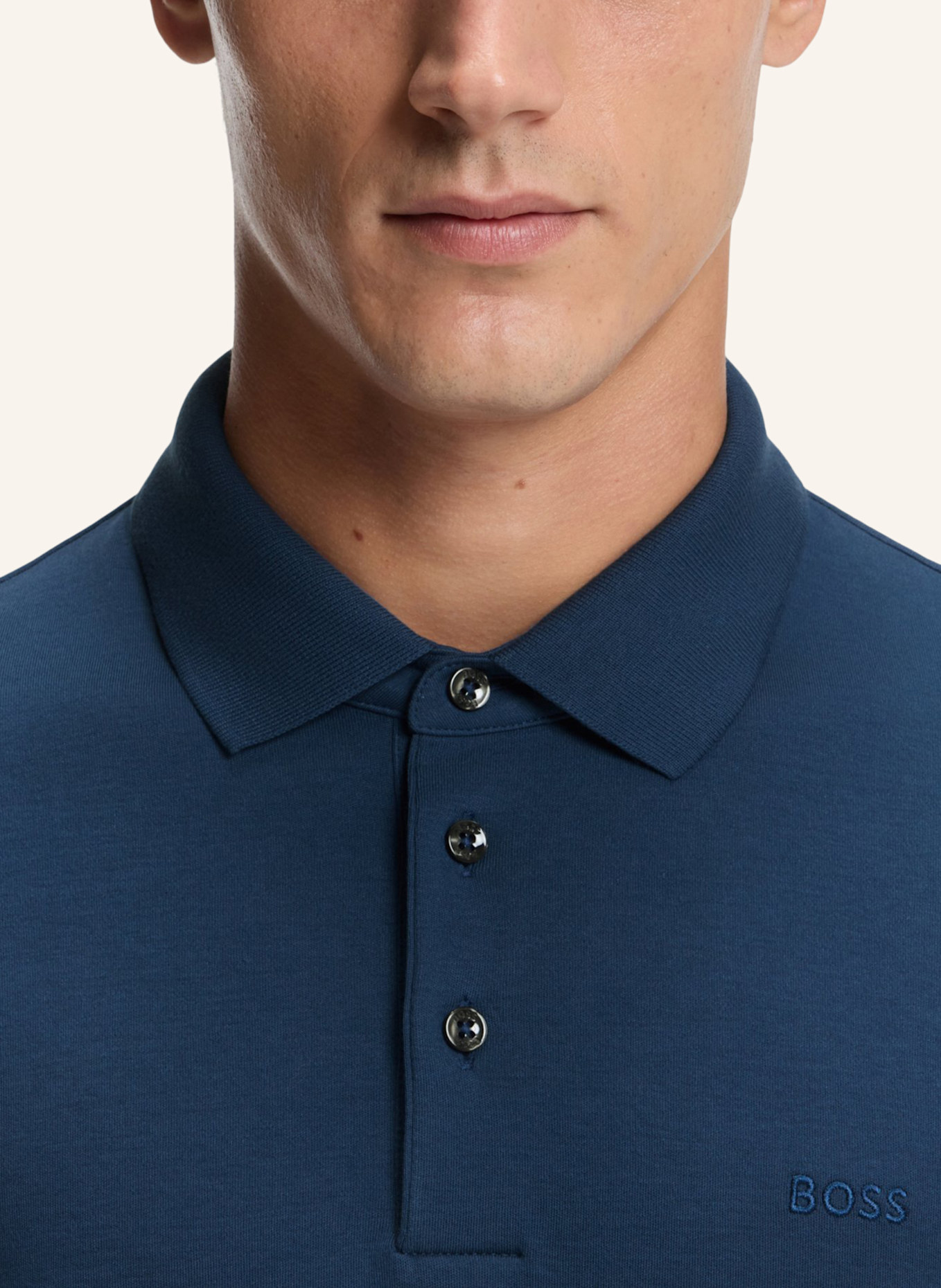 BOSS Jersey-Poloshirt PADO: HELLBLAU