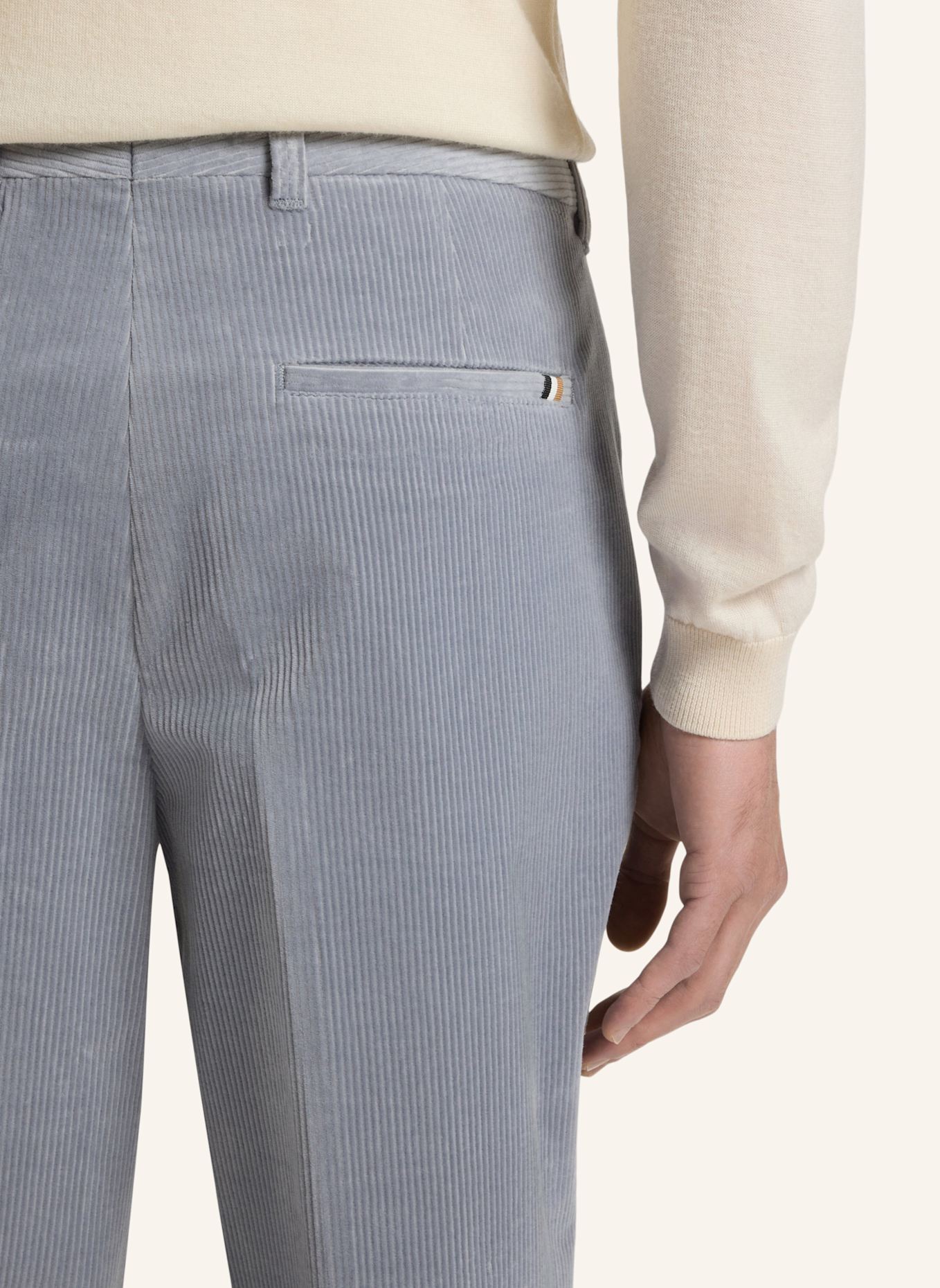 BOSS Business Hose C-PERIN-PL-253 Tapered Fit: BLAU