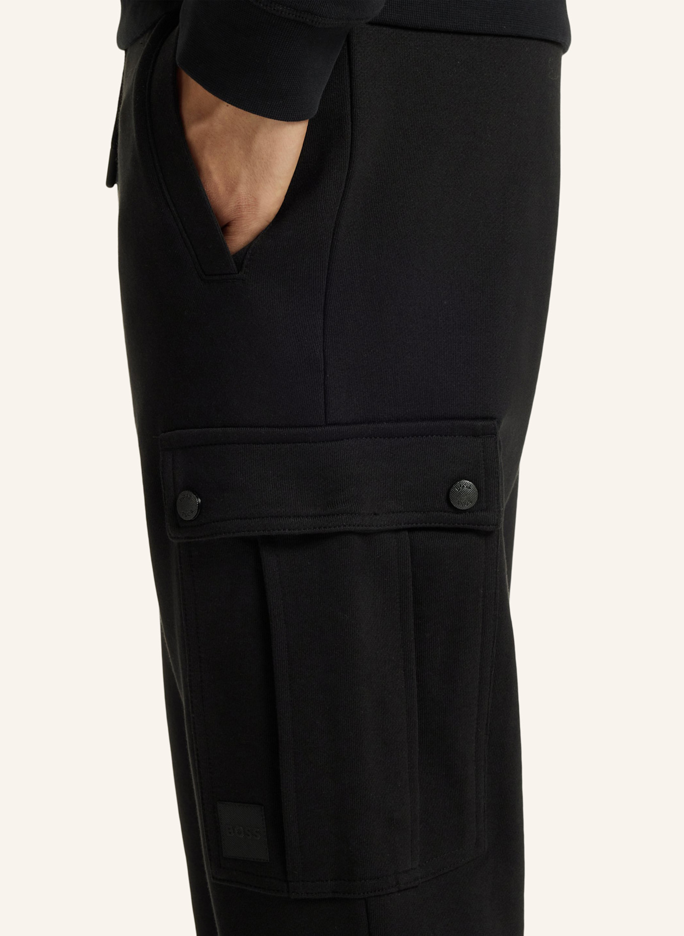 BOSS Casual Hose SETEAM Relaxed Fit: SCHWARZ