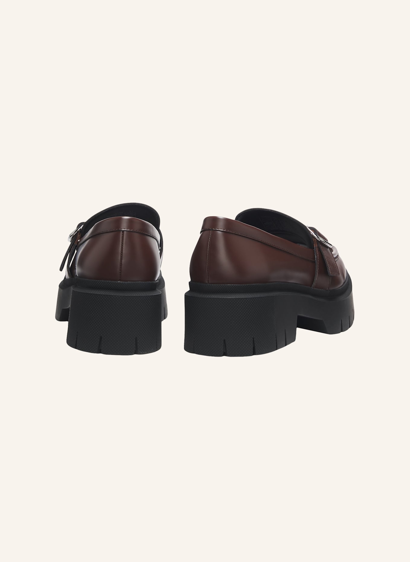 HUGO Flacher Schuh KRIS_NEWLOAFER_BROM: DUNKELBRAUN