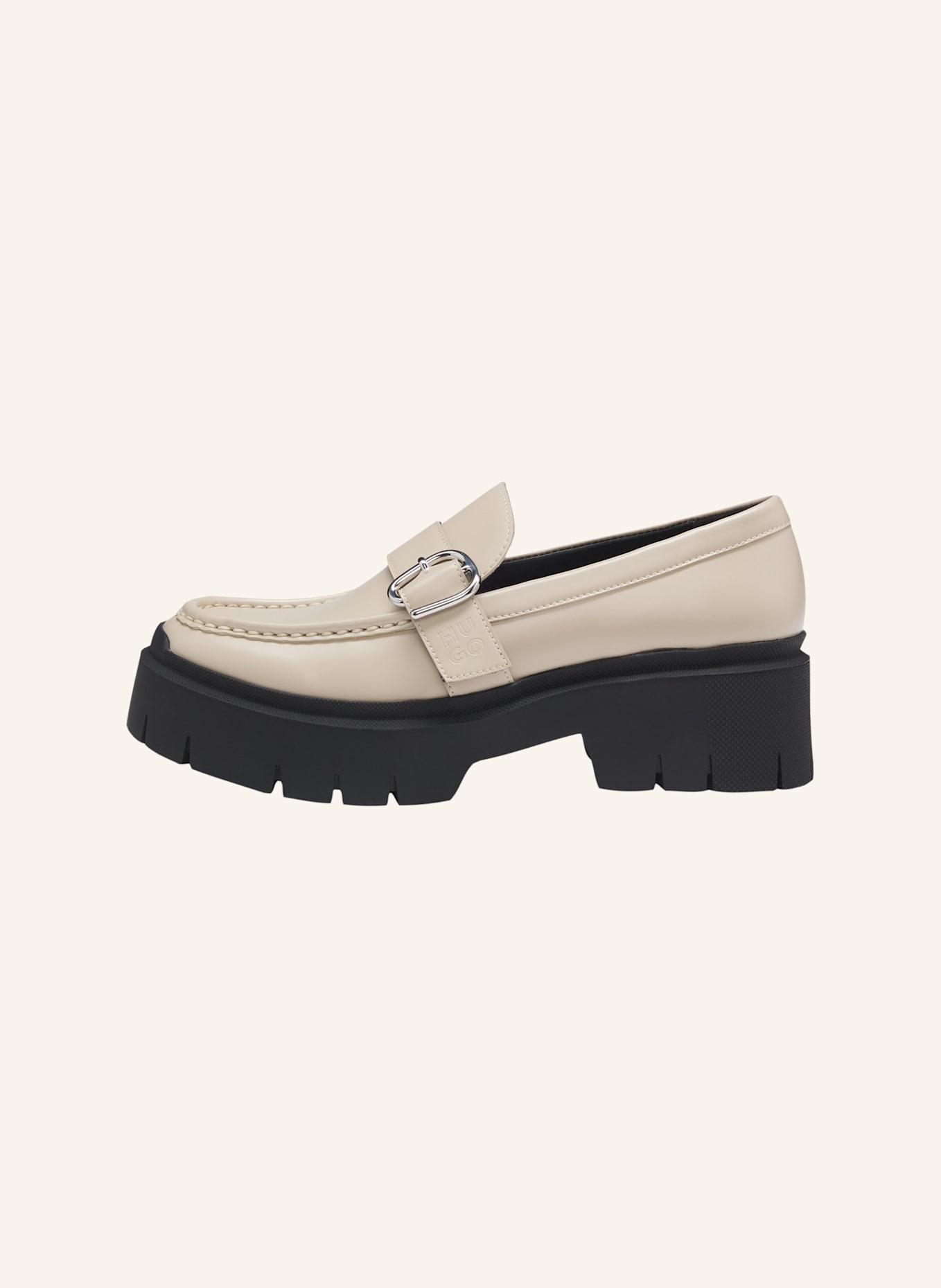 HUGO Flacher Schuh KRIS_NEWLOAFER_BROM: BEIGE
