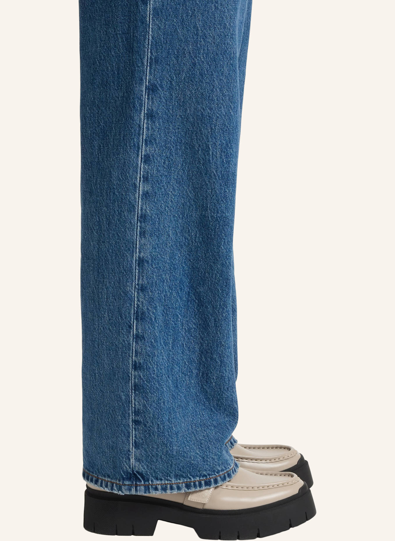 HUGO Flacher Schuh KRIS_NEWLOAFER_BROM: BEIGE