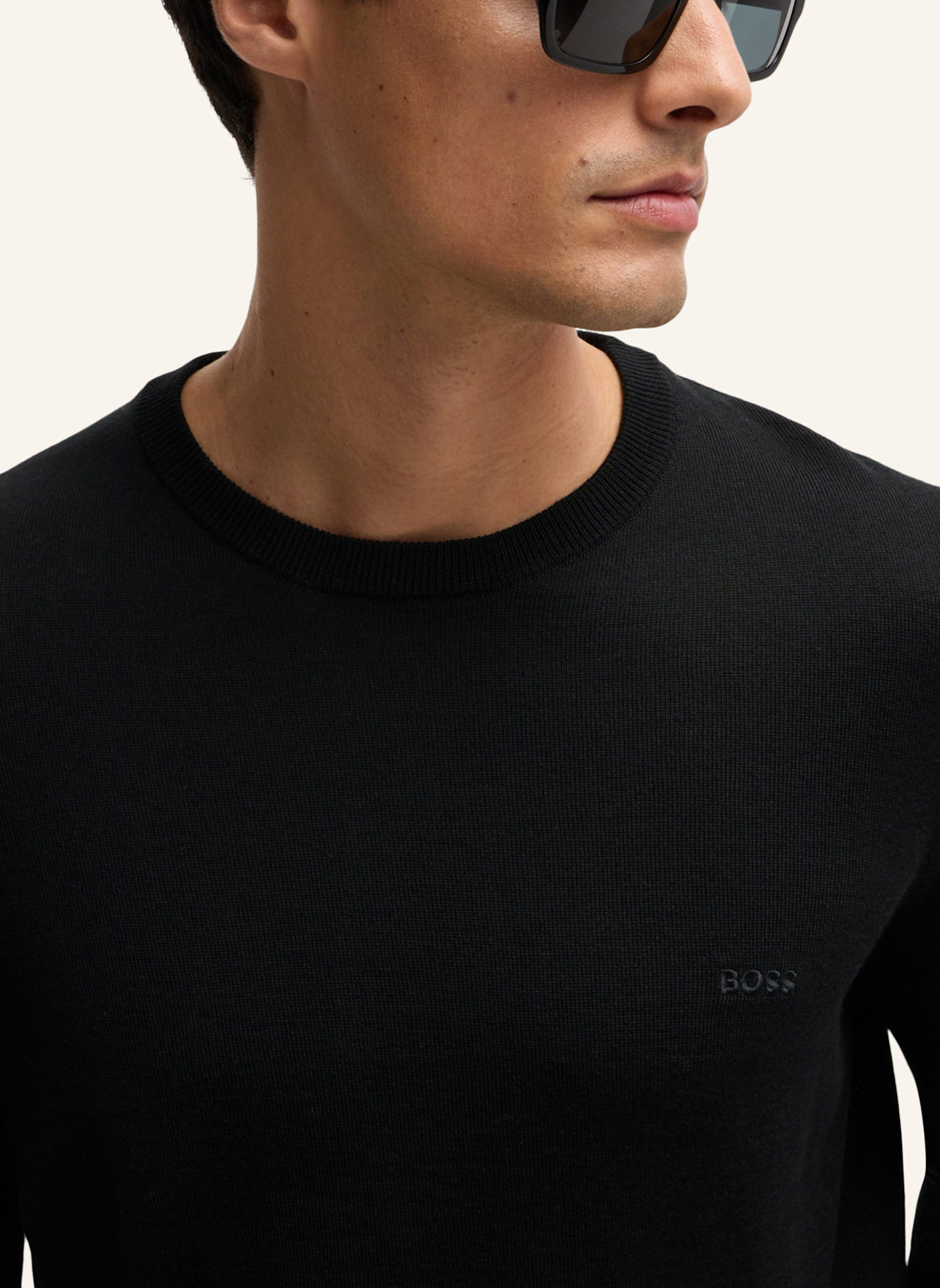 BOSS Pullover BOTTO-L Regular Fit: SCHWARZ