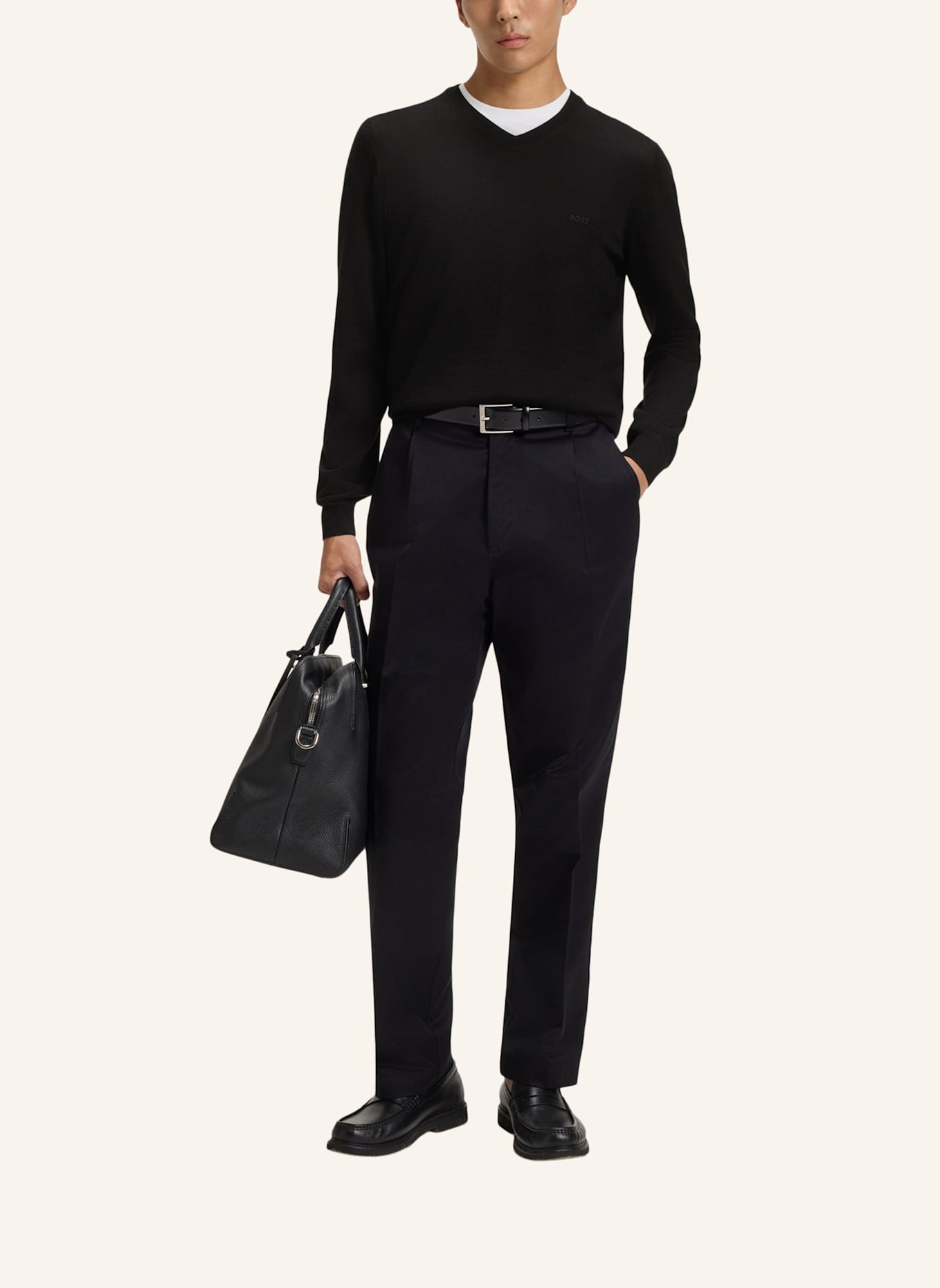 BOSS Pullover BARAM-L Regular Fit: SCHWARZ