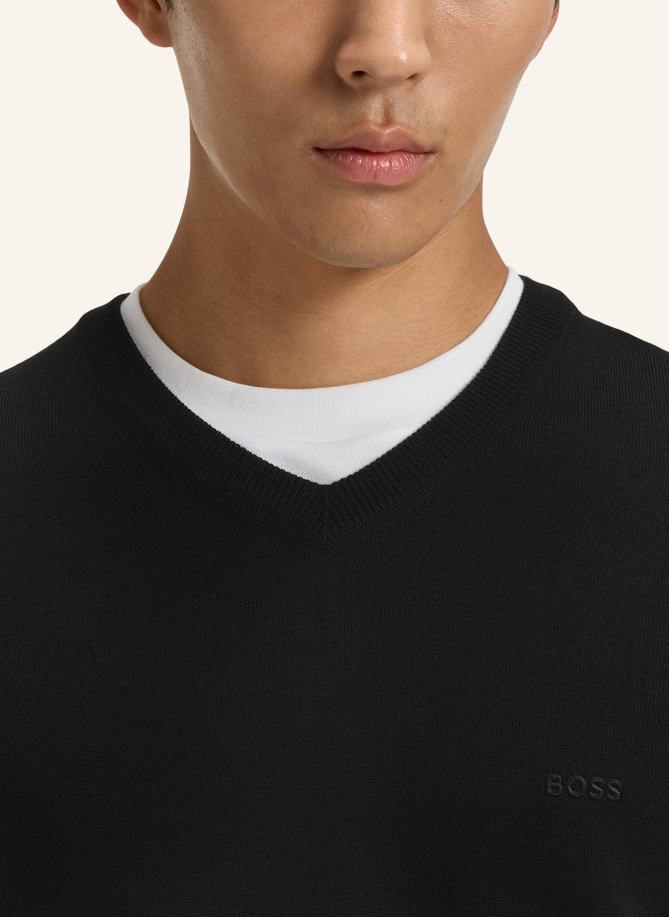 BOSS Pullover BARAM-L Regular Fit: SCHWARZ