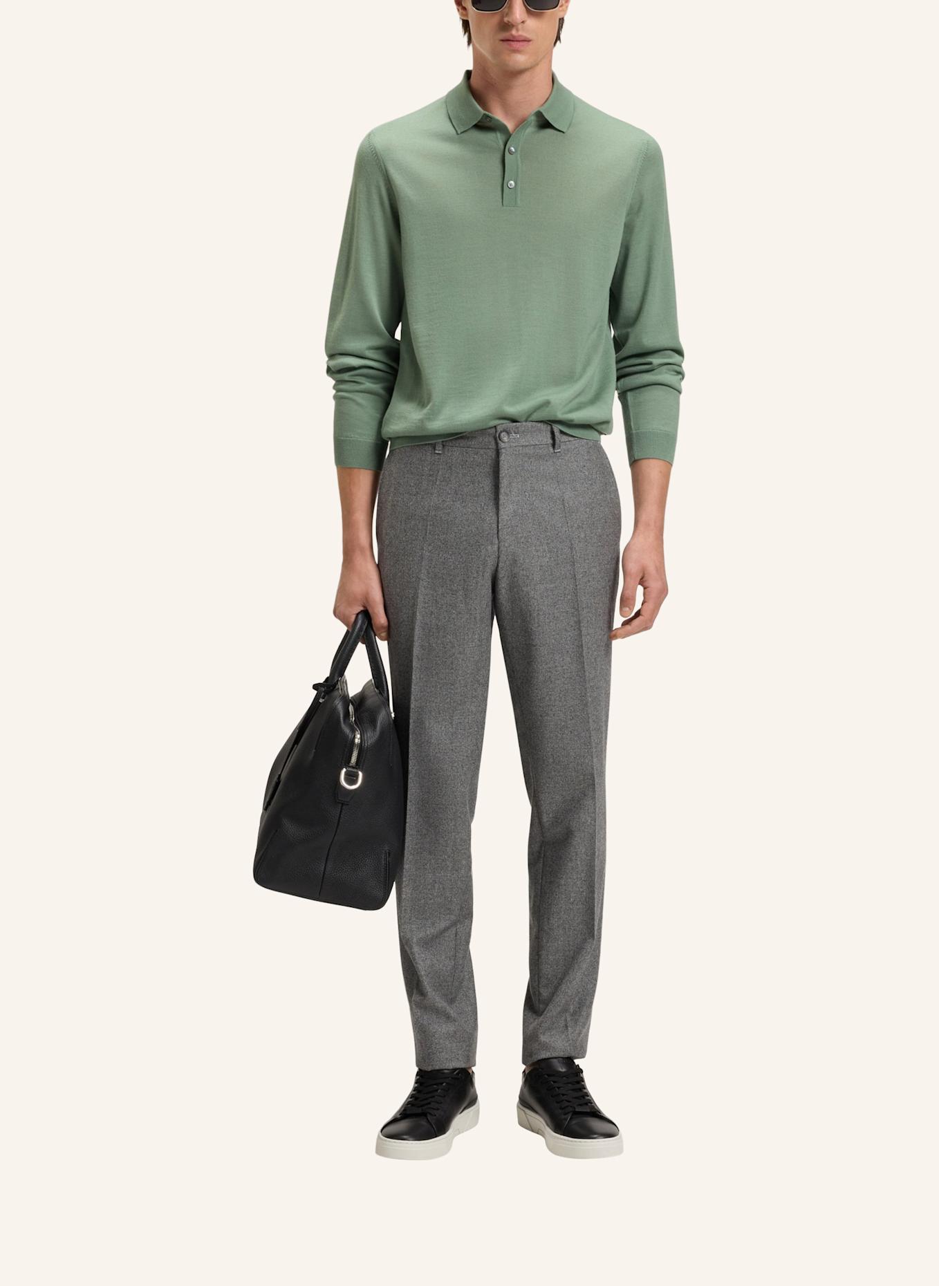 BOSS Strick-Poloshirt LANCIONE: HELLGRÜN