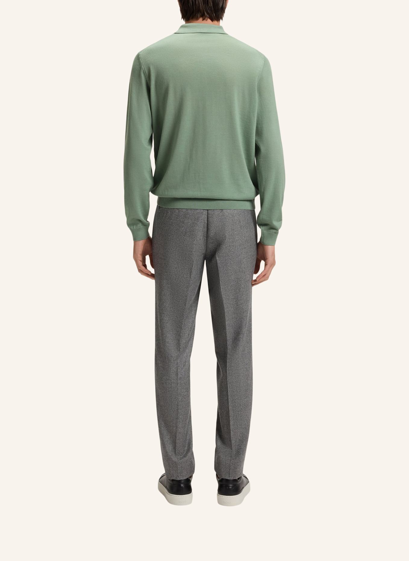 BOSS Strick-Poloshirt LANCIONE: HELLGRÜN