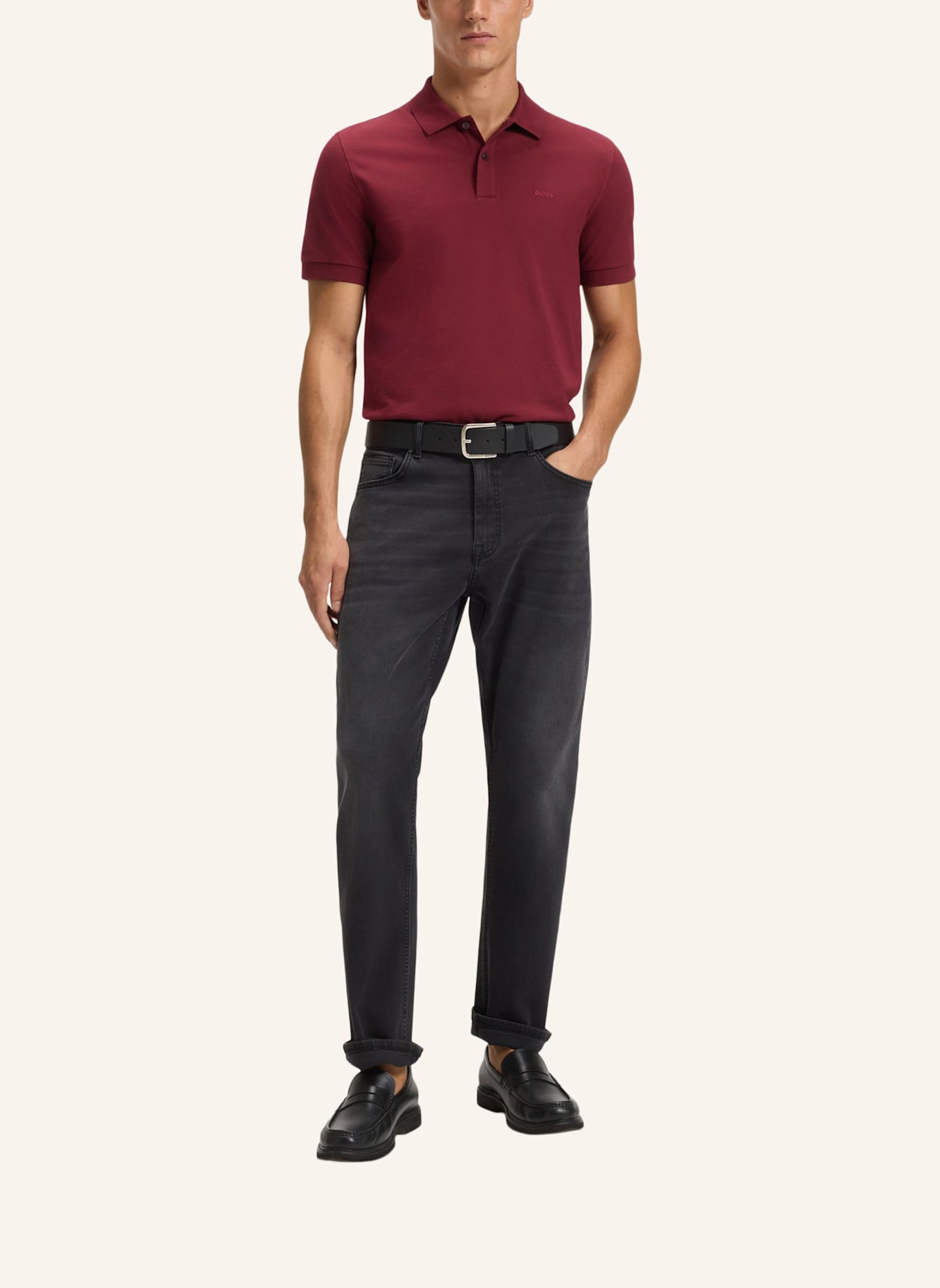 BOSS Poloshirt PALLAS Regular Fit: DUNKELROT