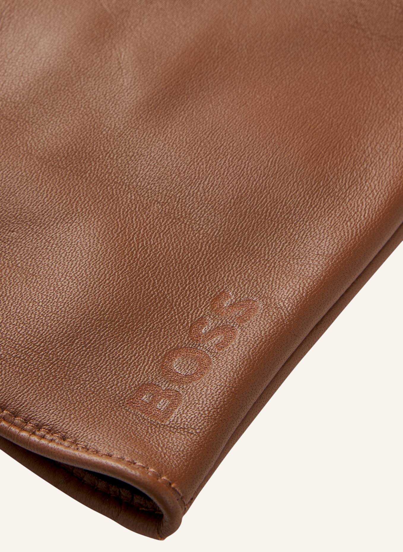 BOSS Lederhandschuhe GLOVE mit Touchscreen-Funktion: BRAUN