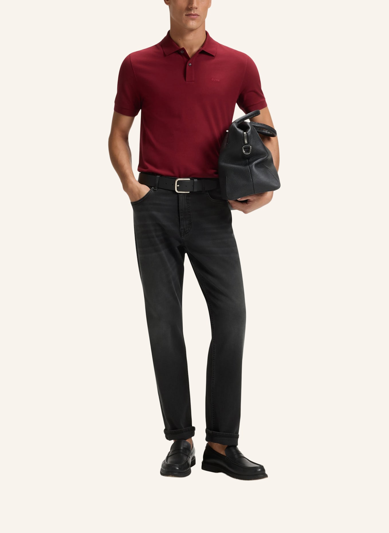 BOSS Jeans H-ANDERSON_IN Relaxed Fit: DUNKELGRAU