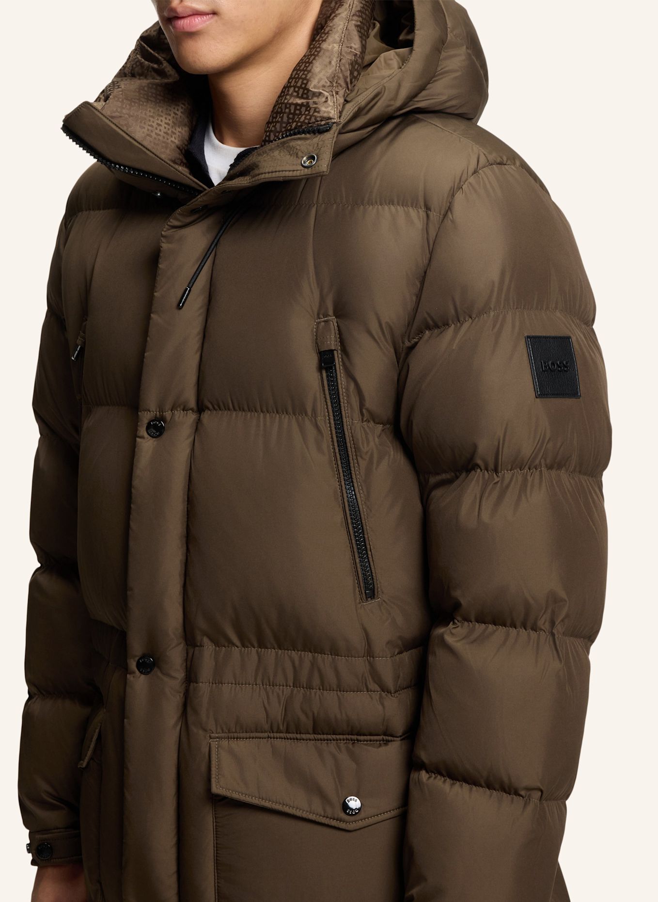 BOSS Casual Jacke H-CONDOLO2_IN Regular Fit: GRÜN