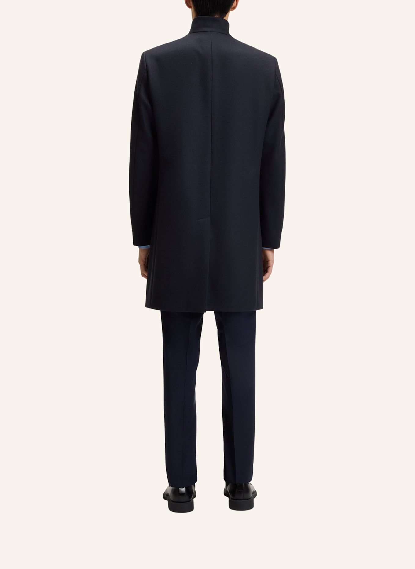 HUGO Wollmantel MINTRAX: DUNKELBLAU