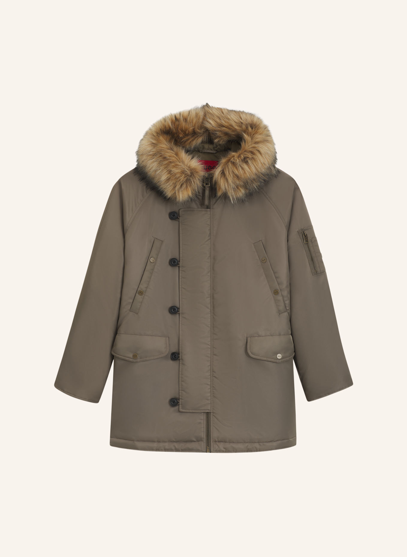 HUGO Casual Mantel MAKARO2541 Regular Fit: GRAU