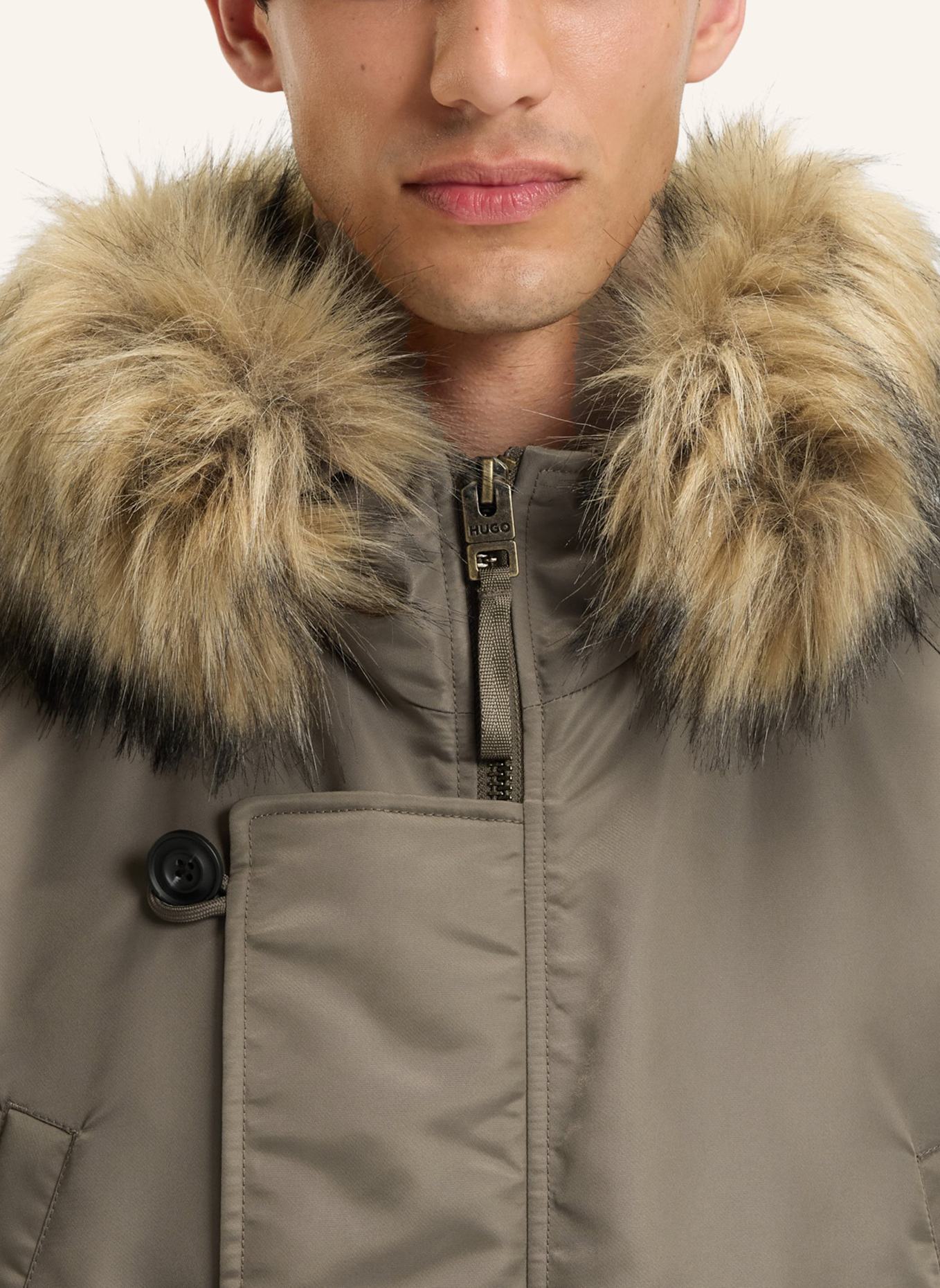 HUGO Casual Mantel MAKARO2541 Regular Fit: GRAU