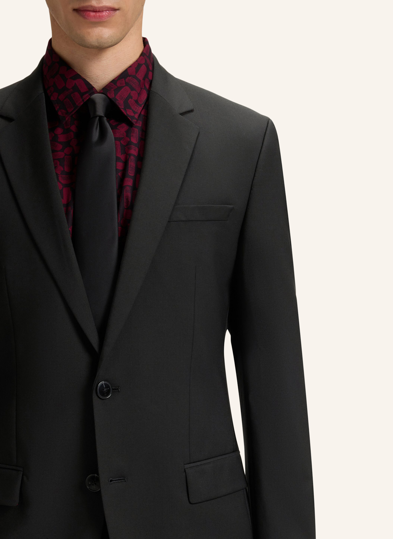 HUGO Business Anzug HENRY/GETLIN231X Slim Fit: SCHWARZ