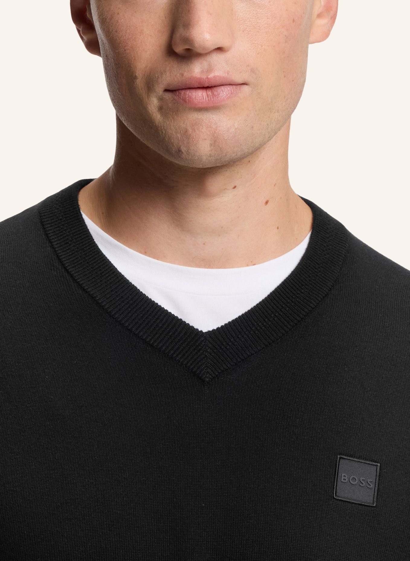 BOSS Pullover KANOVANO_V_S Regular Fit: SCHWARZ