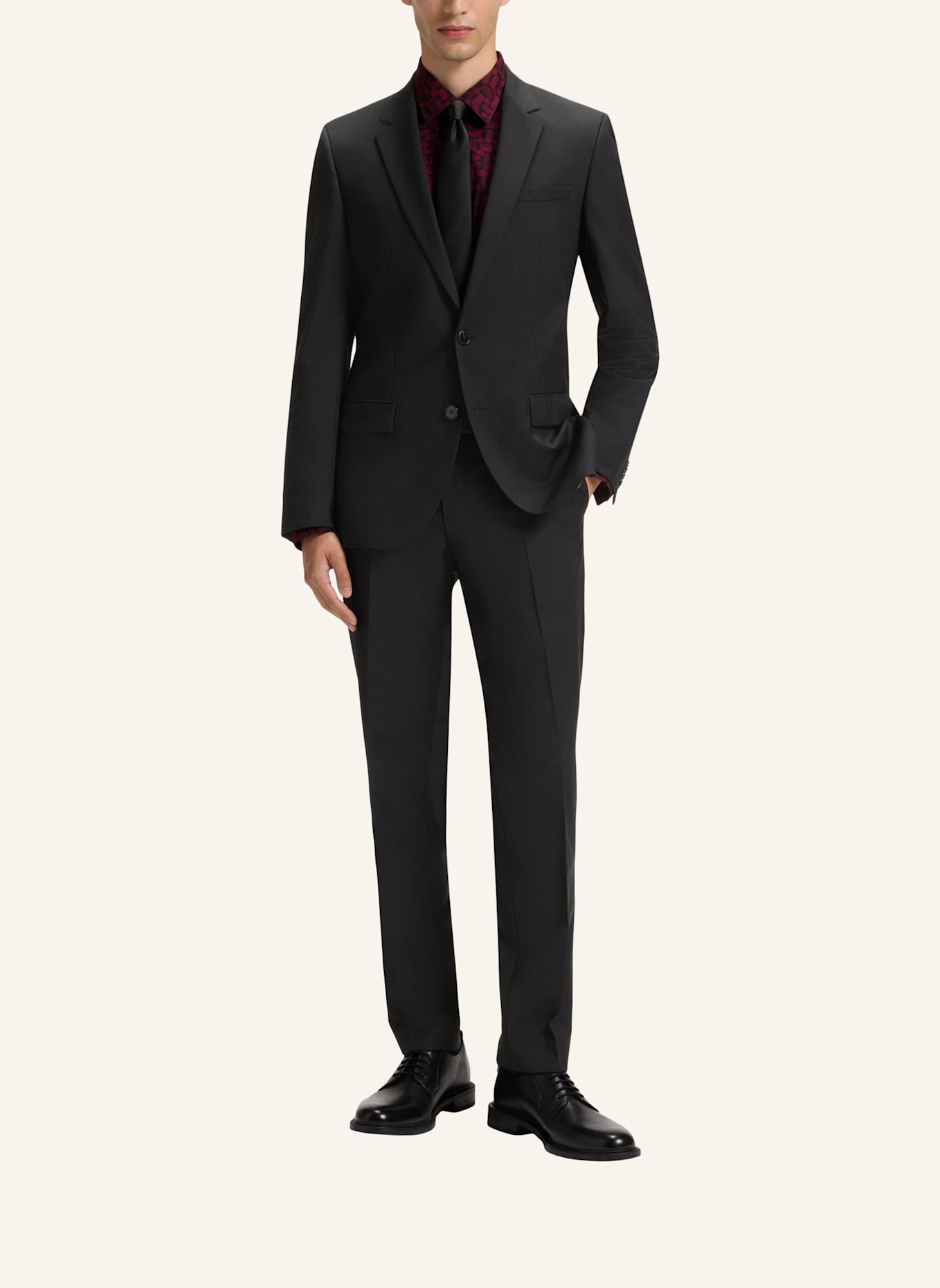 HUGO Business Anzug HENRY/GETLIN231X Slim Fit: SCHWARZ