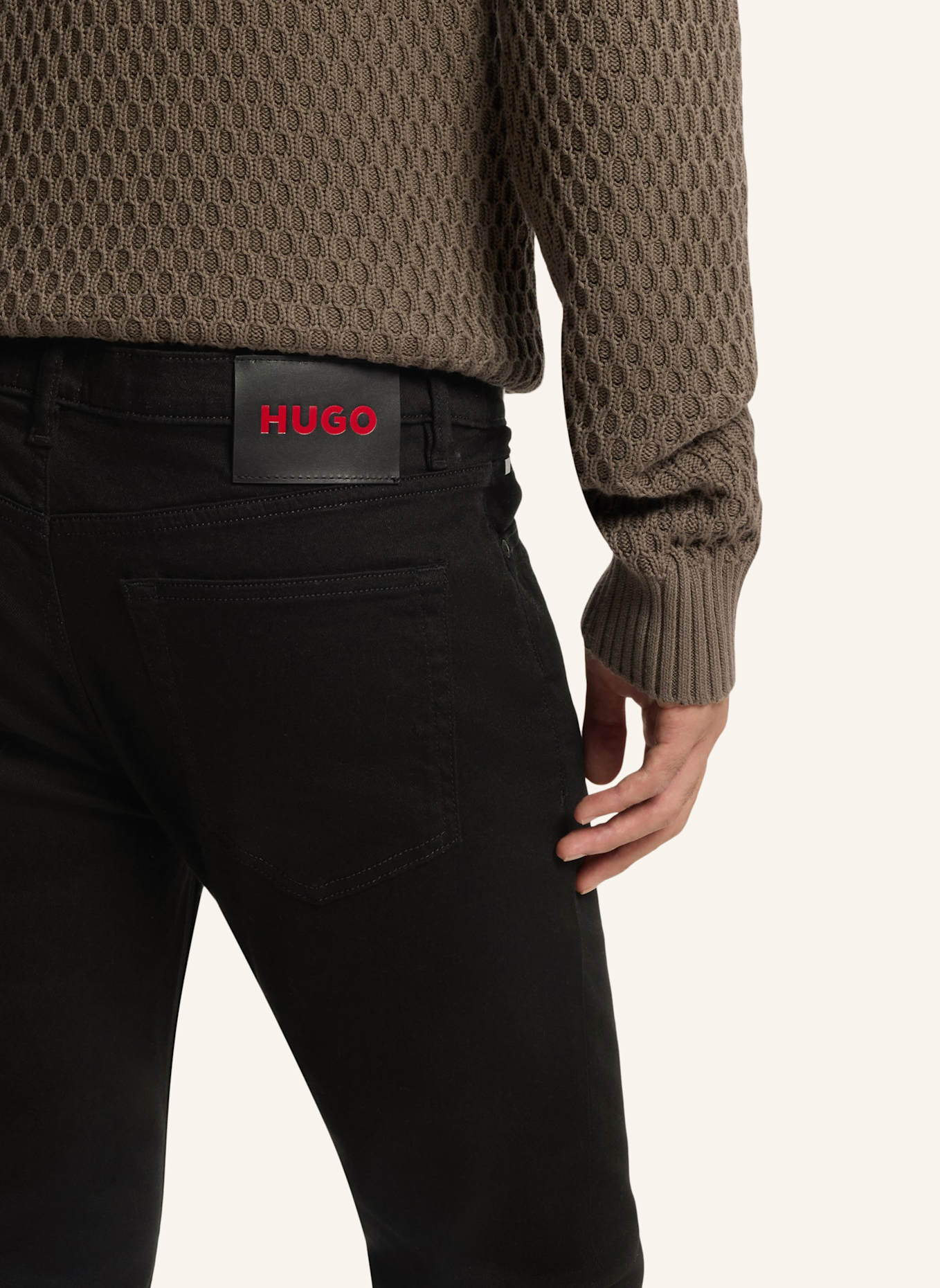 HUGO Jeans HUGO 734 Extra-Slim Fit: SCHWARZ