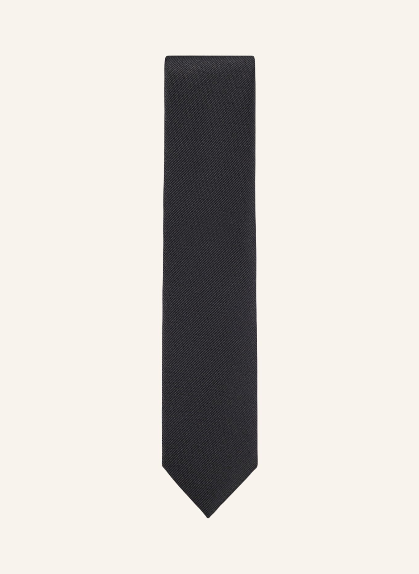 HUGO Krawatte TIE CM 6 METAL DET.: SCHWARZ