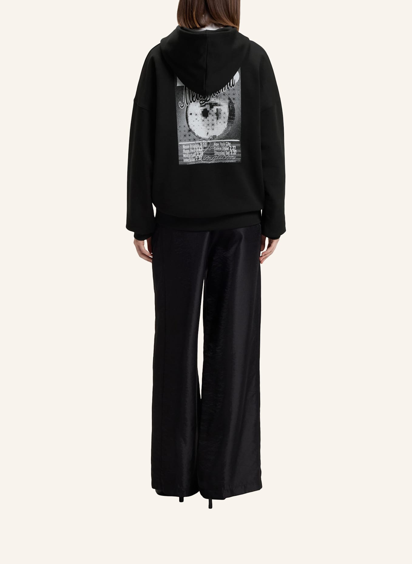HUGO Sweatshirt DALESSANDRA Oversize Fit: SCHWARZ