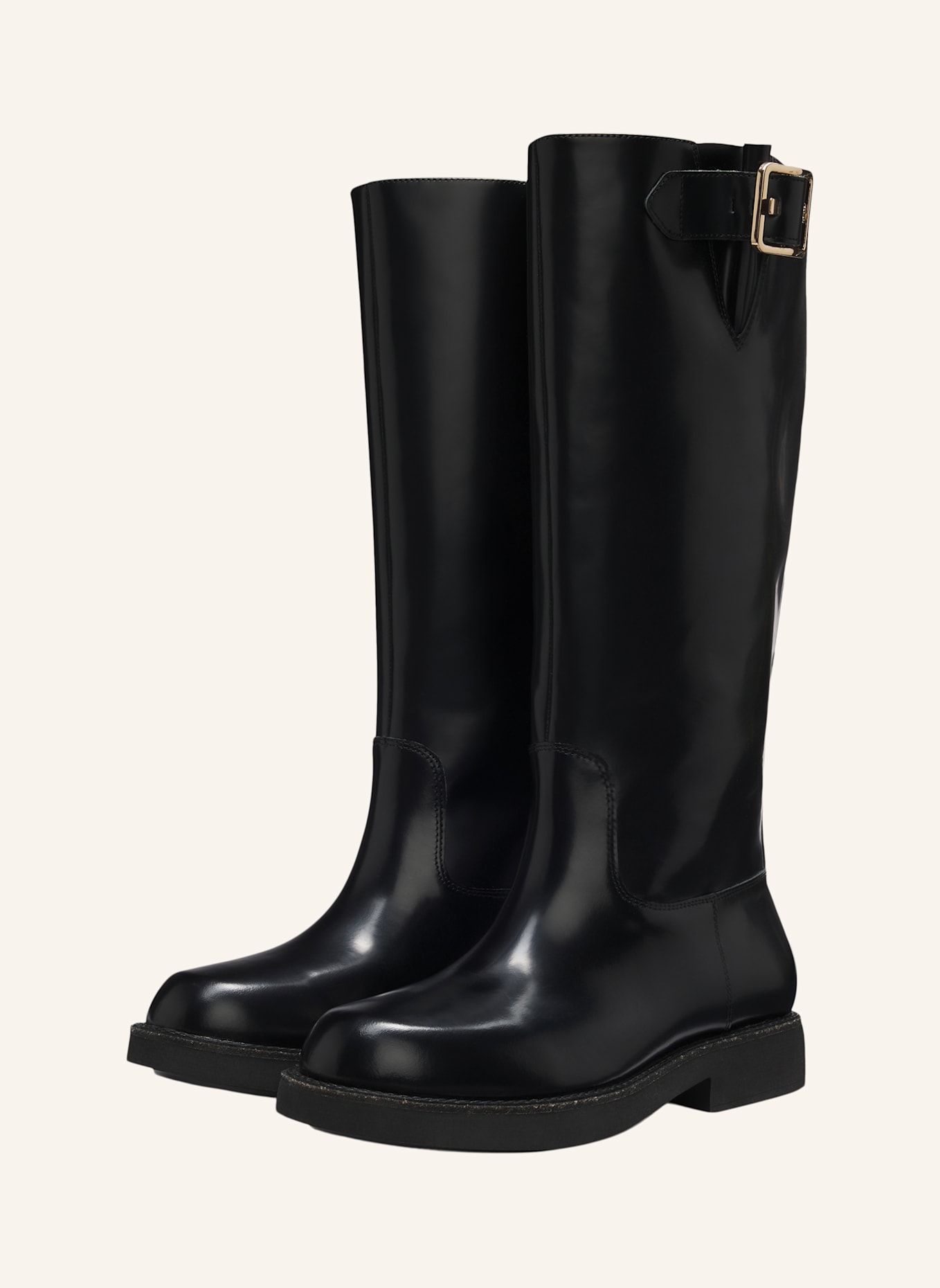BOSS Stiefel ELERI_BOOT_BOBK: SCHWARZ