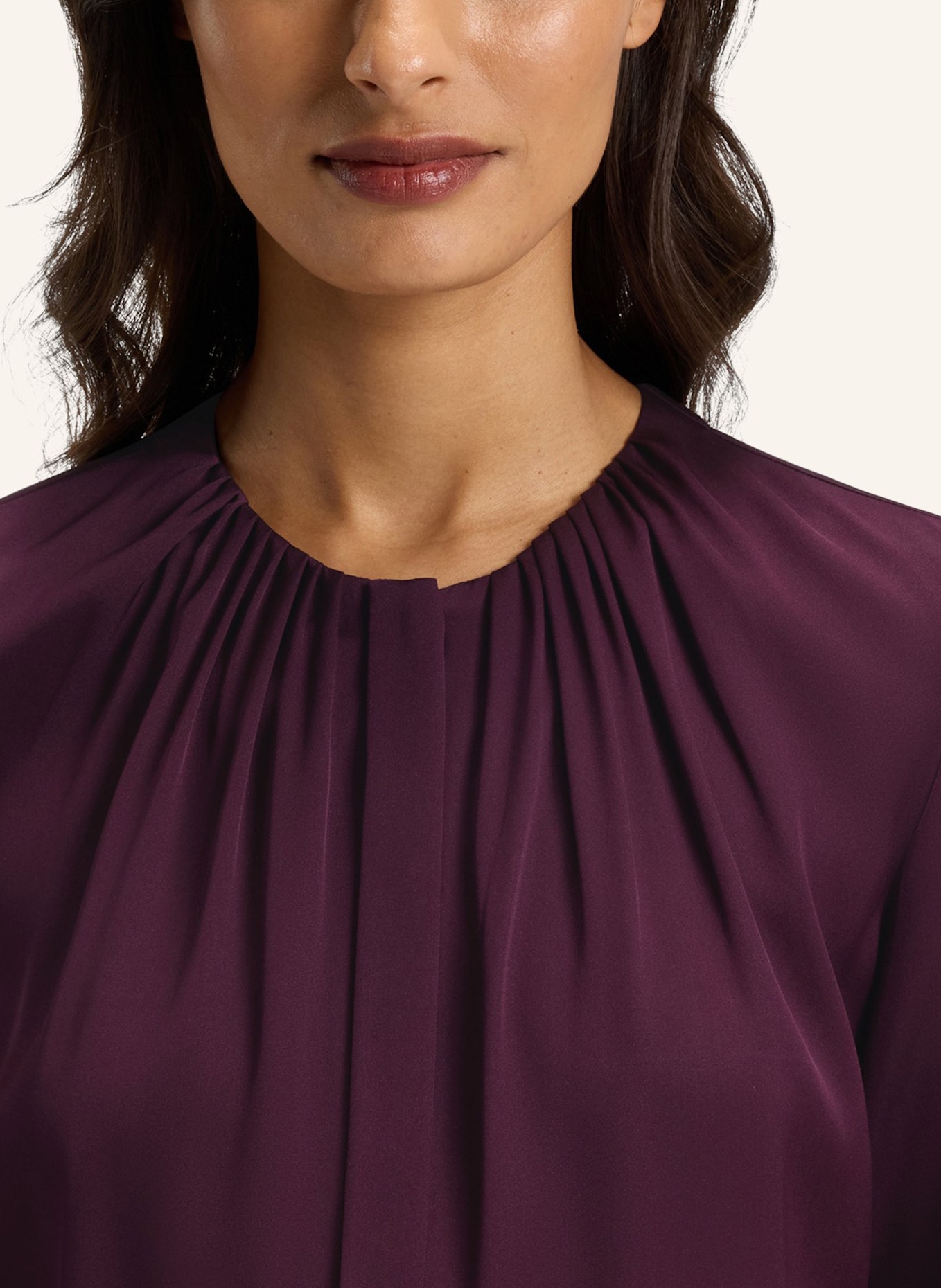 BOSS Seidenbluse BANORAH: DUNKELLILA