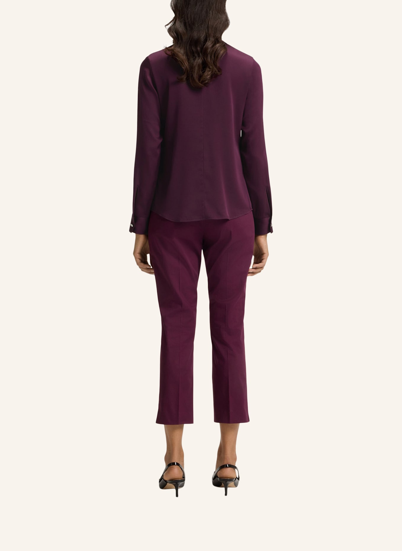 BOSS Seidenbluse BANORAH: DUNKELLILA