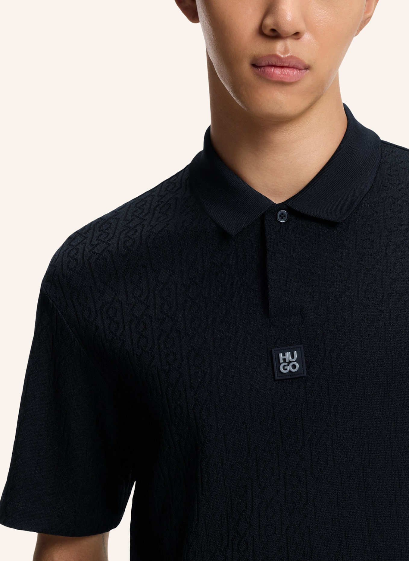 HUGO Poloshirt DALLOVO Relaxed Fit: SCHWARZ