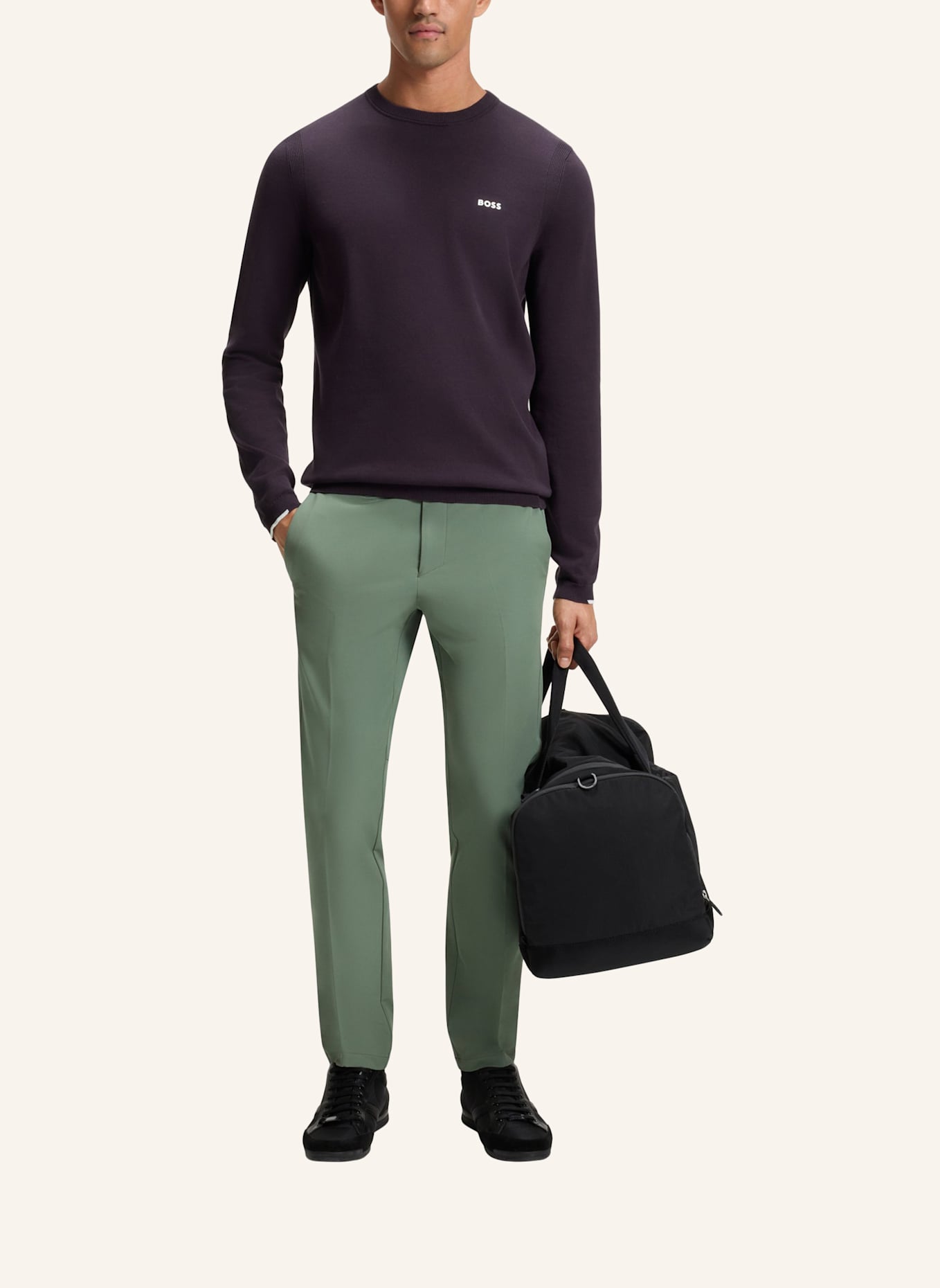 BOSS Pullover K_EVER-X CN Regular Fit: LILA