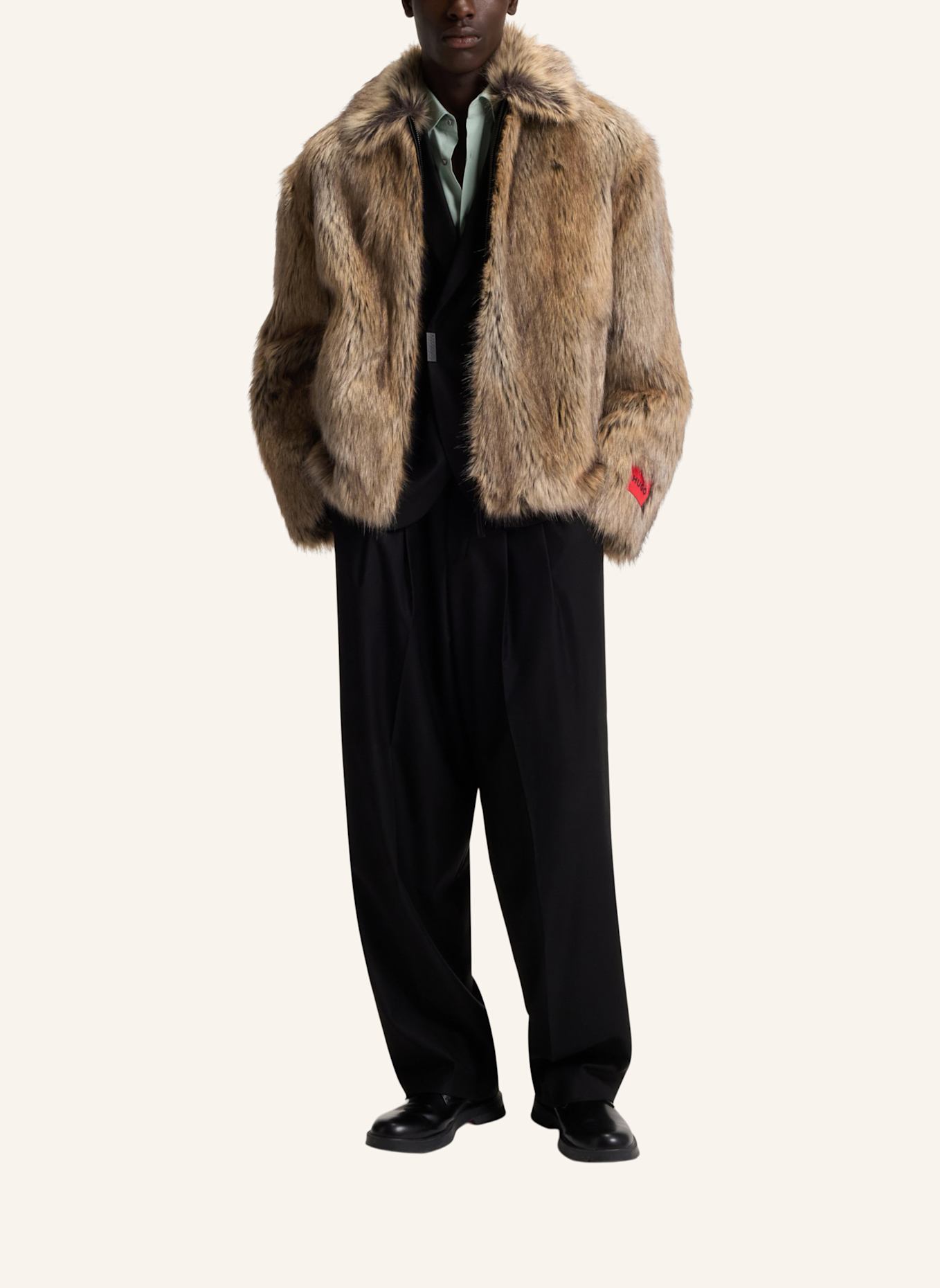 HUGO Casual Jacke BRYAN2541 Relaxed Fit: HELLBRAUN