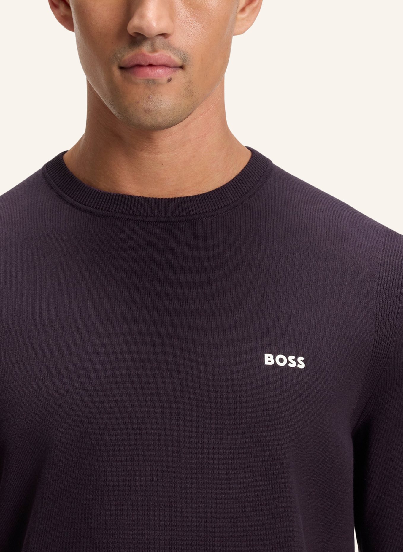 BOSS Pullover K_EVER-X CN Regular Fit: LILA