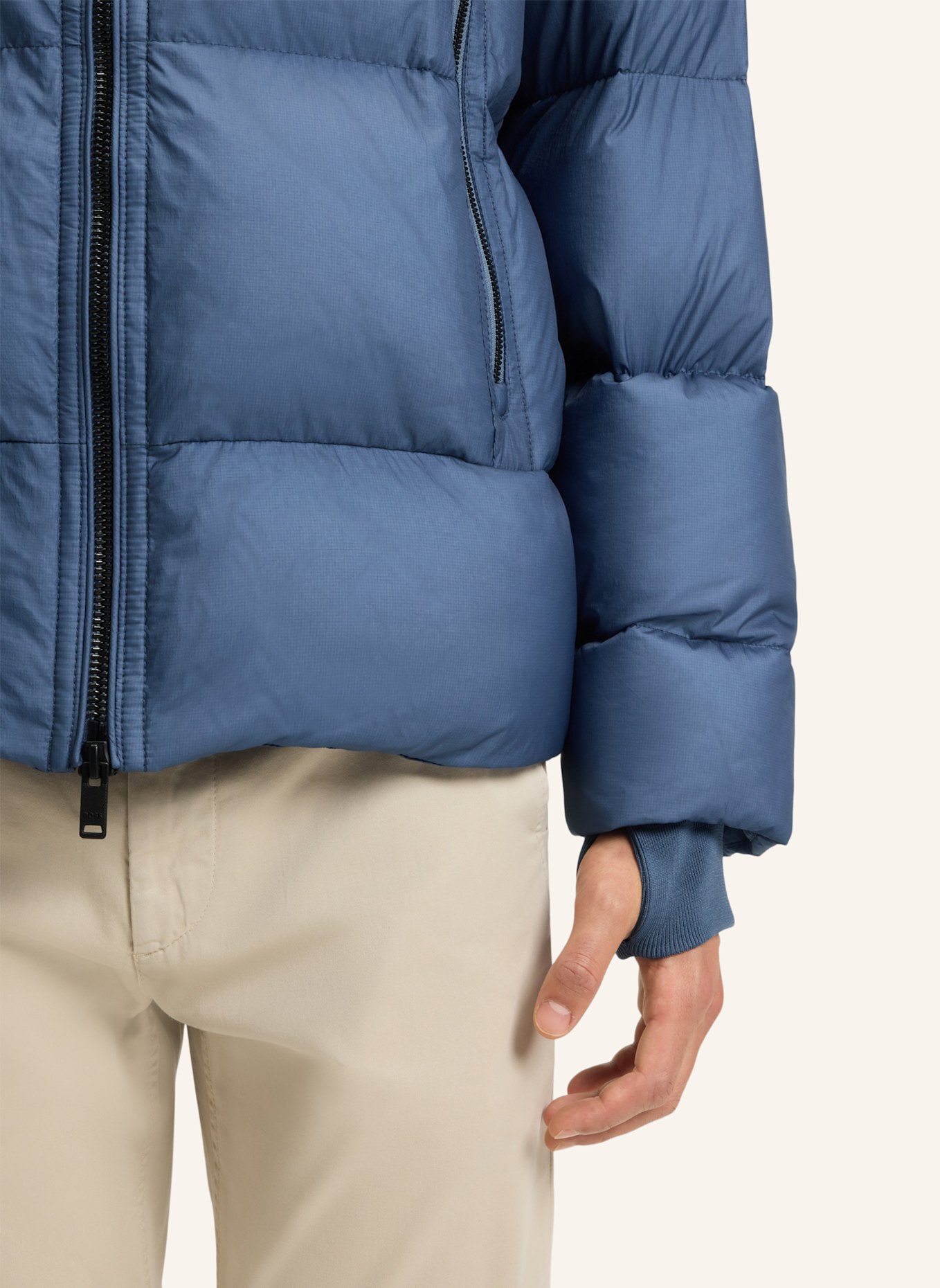BOSS Steppjacke ORBOK mit abnehmbarer Kapuze: BLAU
