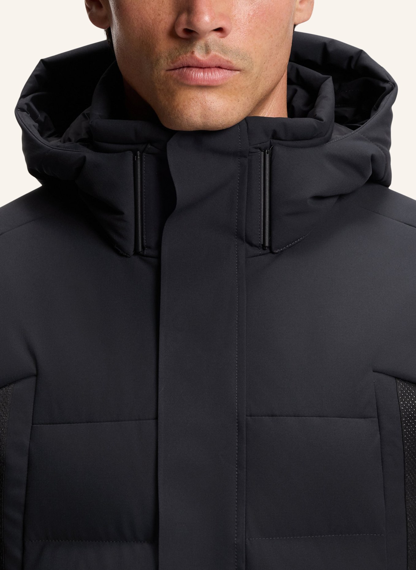 BOSS Casual Jacke OW_BLOCK-X PARKA Regular Fit: DUNKELBLAU