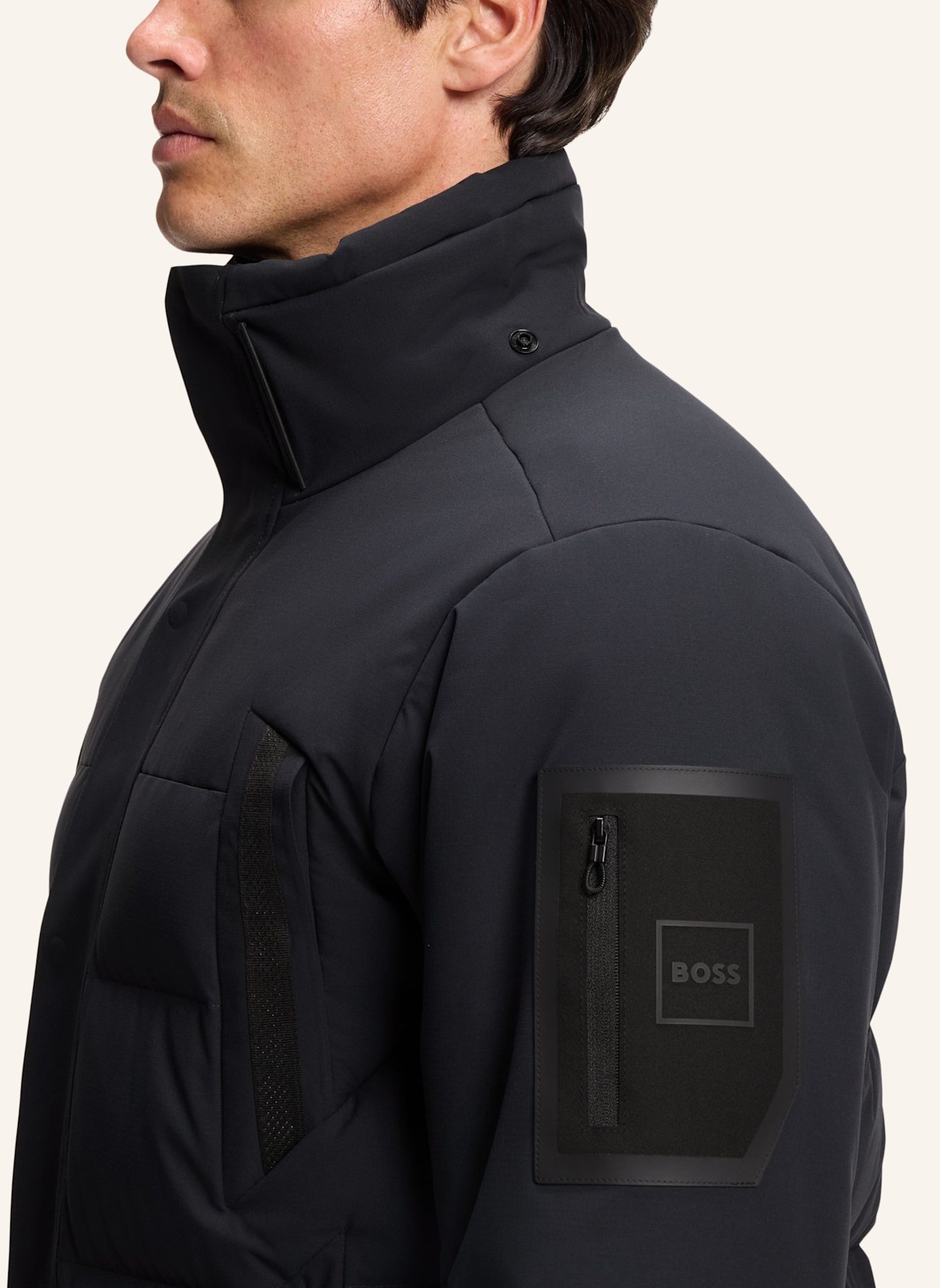 BOSS Casual Jacke OW_BLOCK-X PARKA Regular Fit: DUNKELBLAU