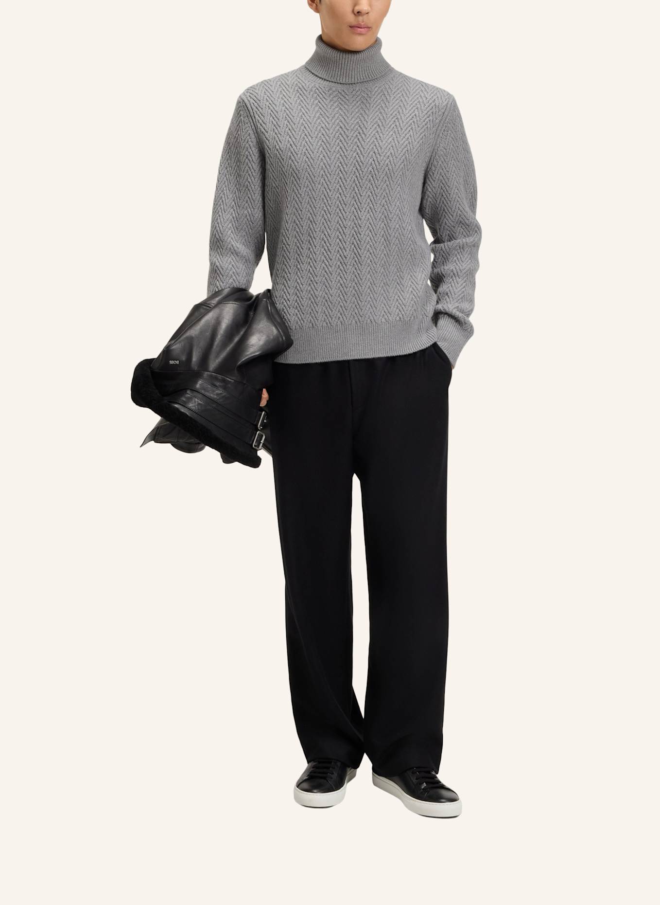 BOSS Pullover H-HATILO Regular Fit: SILBER