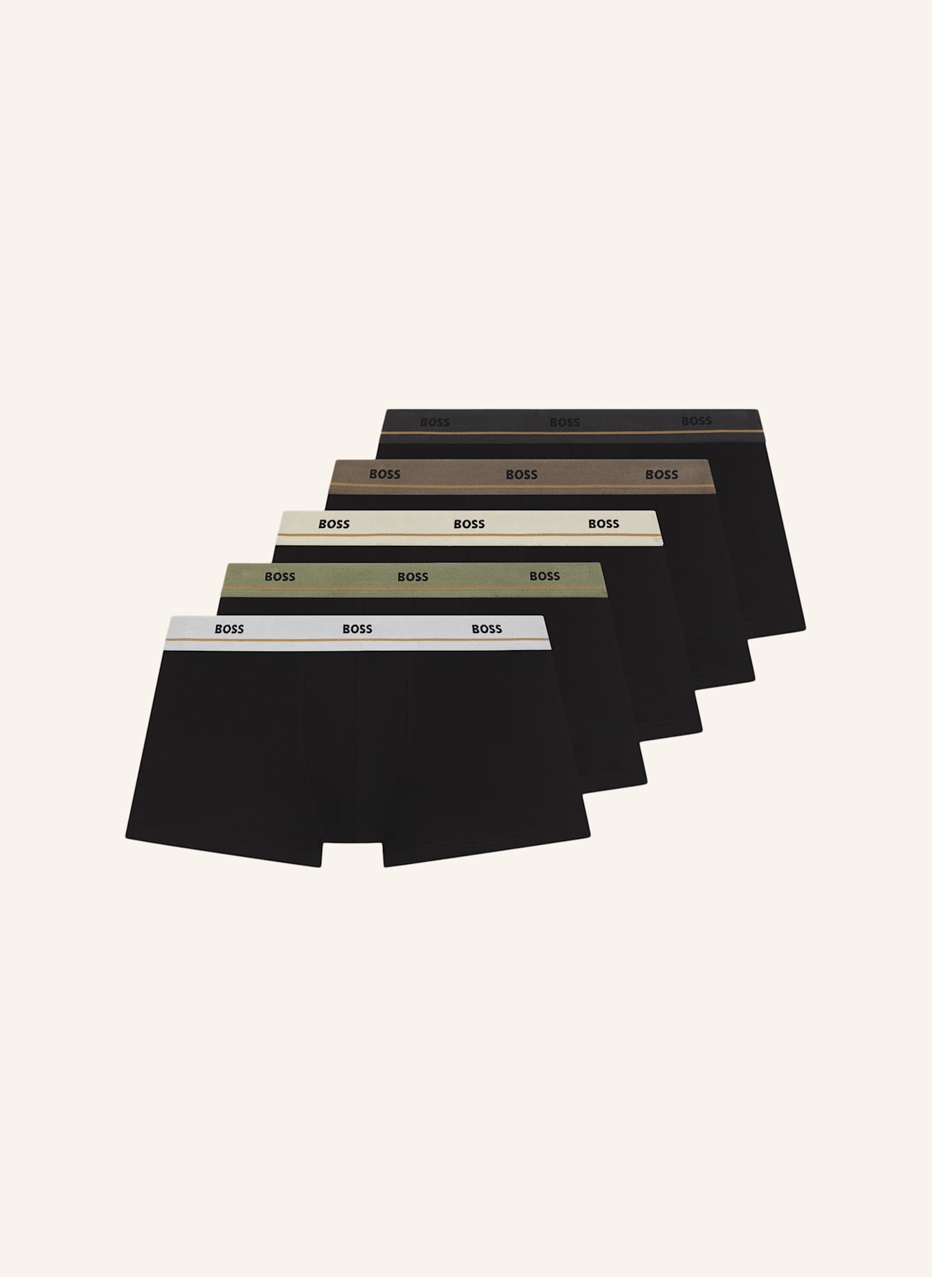 BOSS Boxershort TRUNK 5P ESSENTIAL: SCHWARZ