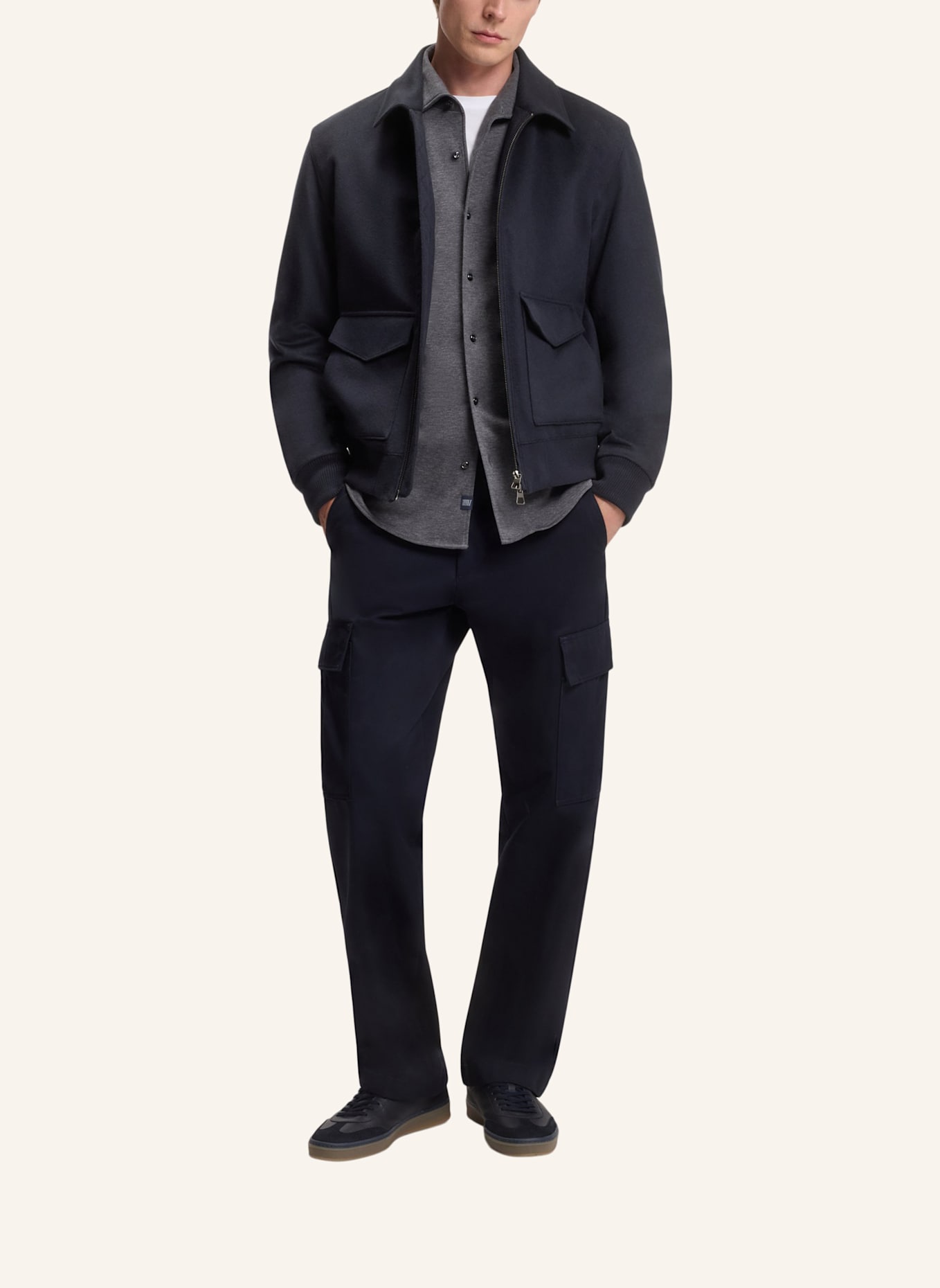 BOSS Casual Jacke CINSUN_DB: DUNKELBLAU