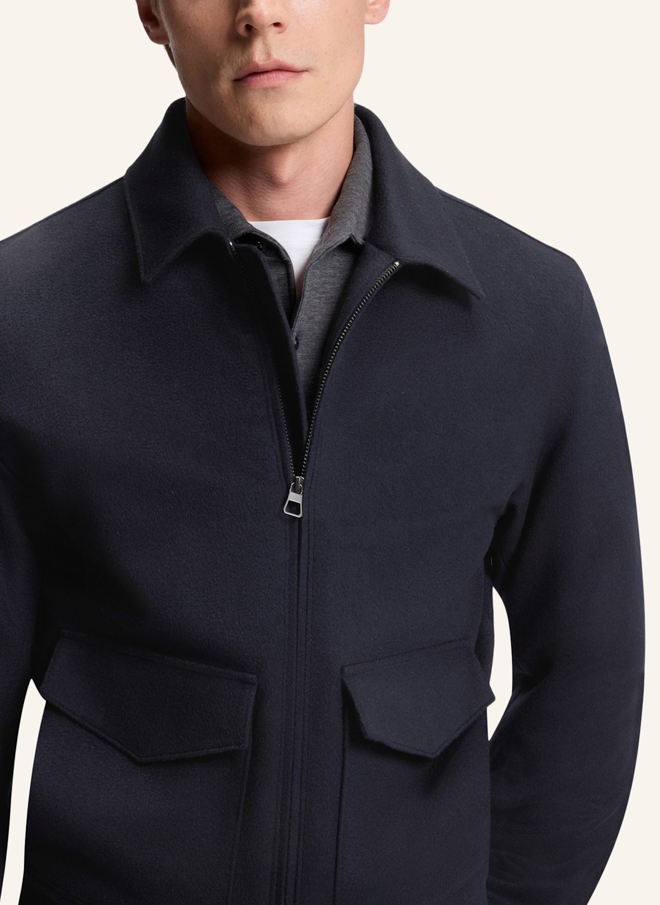 BOSS Casual Jacke CINSUN_DB: DUNKELBLAU