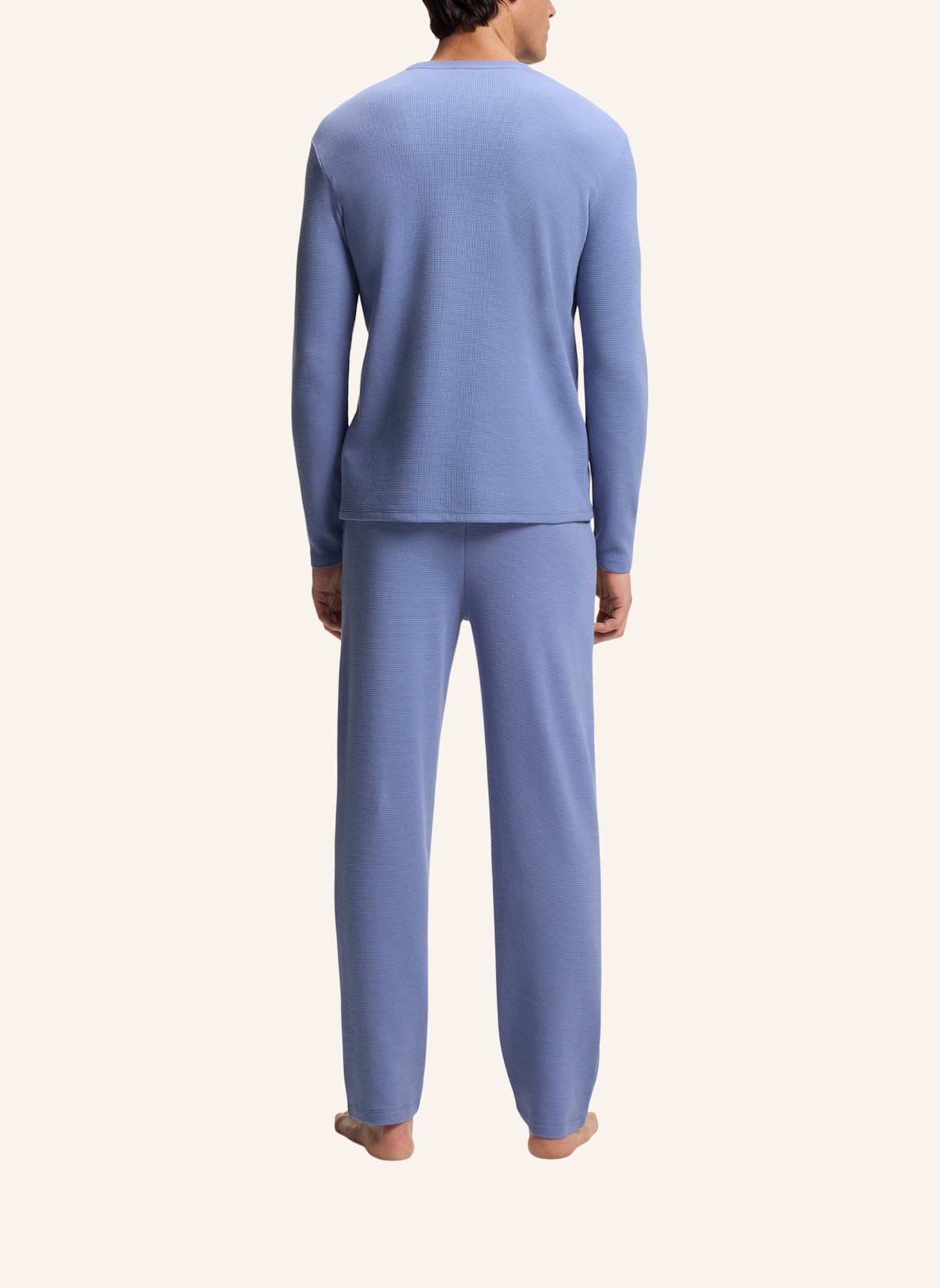 BOSS Schlafshirt WAFFLE: HELLBLAU