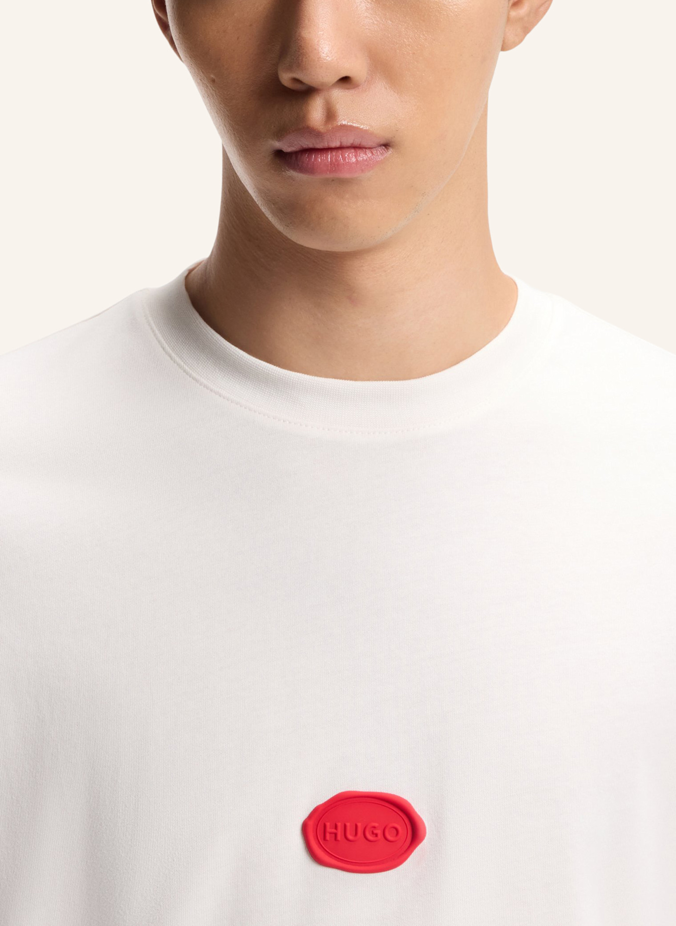 HUGO T-Shirt DIVIS Relaxed Fit: WEISS