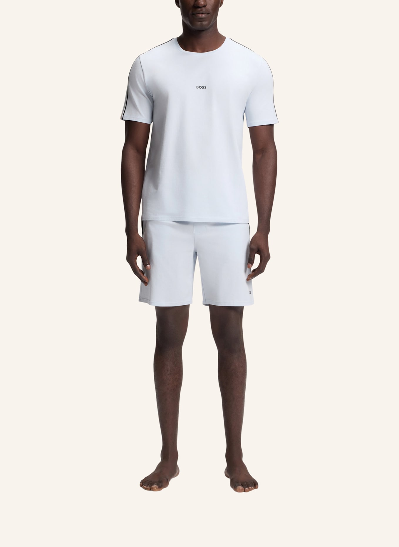 BOSS Pyjama-Oberteil UNIQUE T-SHIRT Regular Fit: LILA